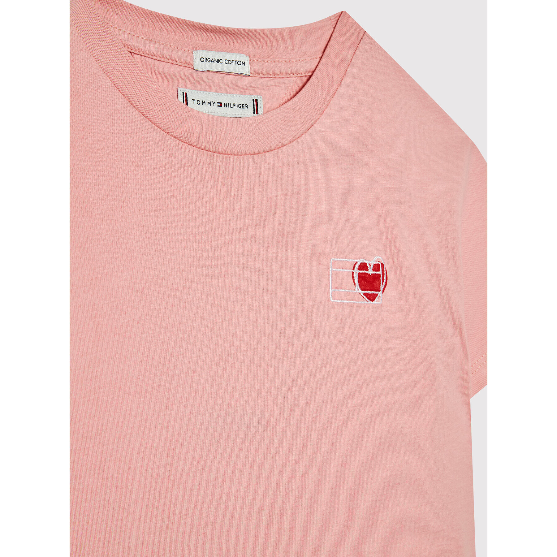 Tommy Hilfiger Tricou Valentines Day KG0KG06788 Roz Regular Fit - Pled.ro