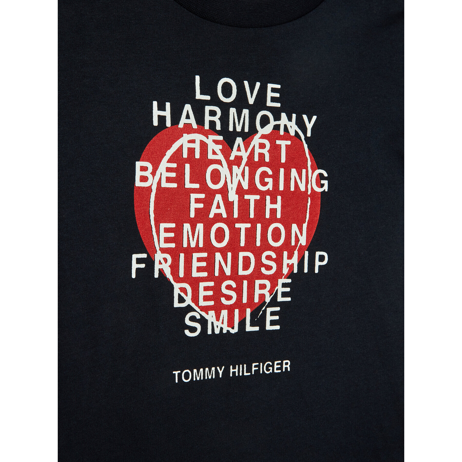 Tommy Hilfiger Tricou Valentines Day KS0KS00259 Bleumarin Regular Fit - Pled.ro