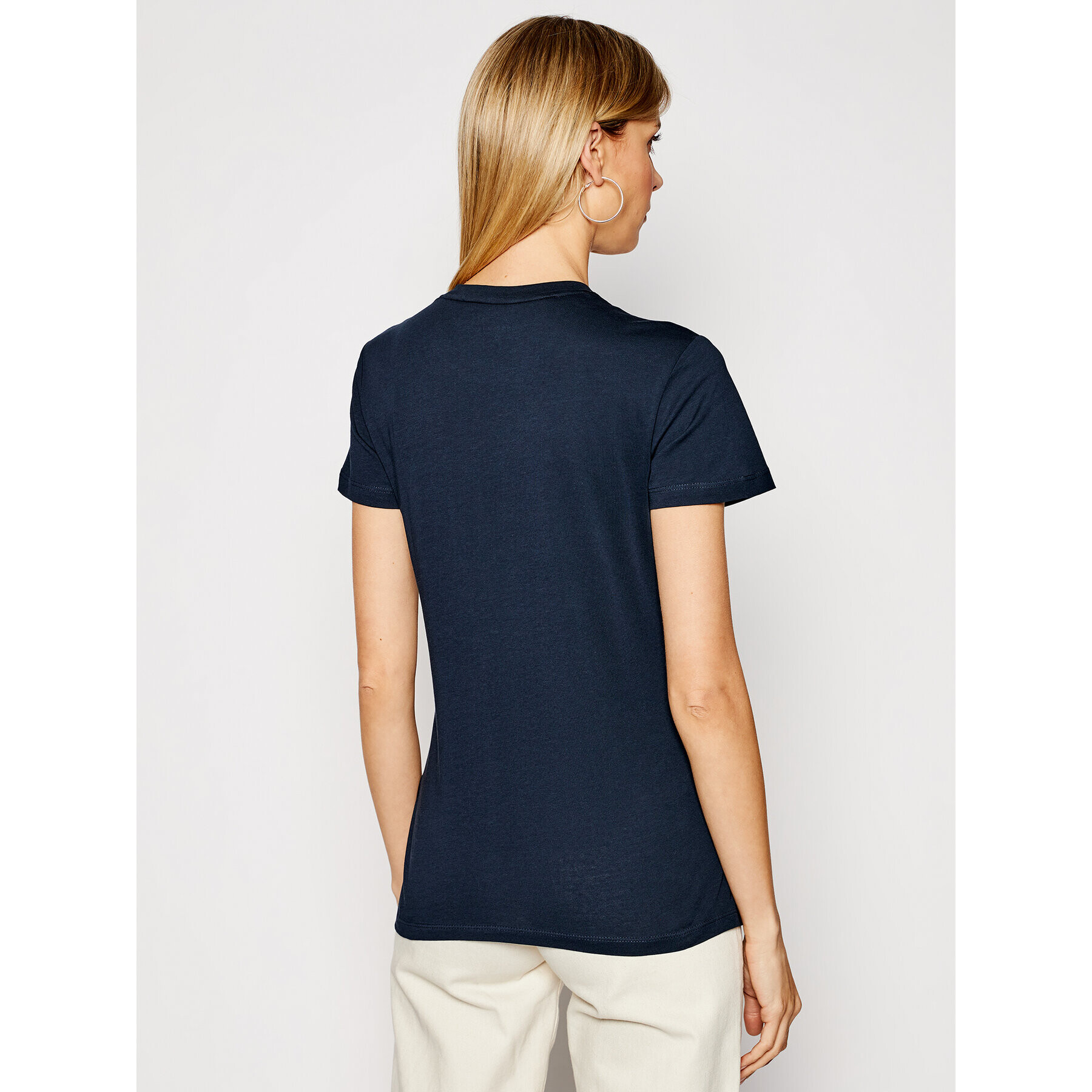 Tommy Hilfiger Tricou WW0WW22043 Bleumarin Regular Fit - Pled.ro