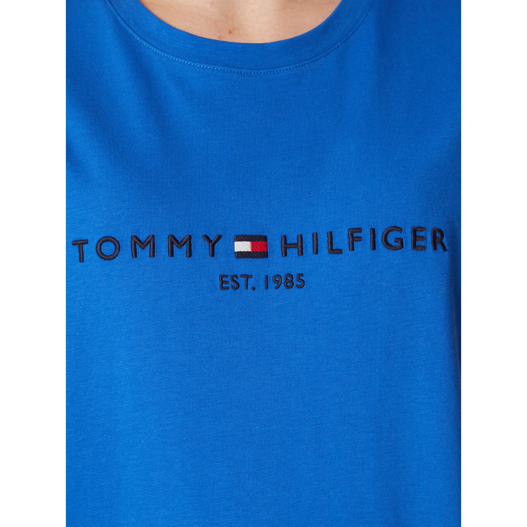 Tommy Hilfiger Tricou WW0WW28681 Albastru Regular Fit - Pled.ro