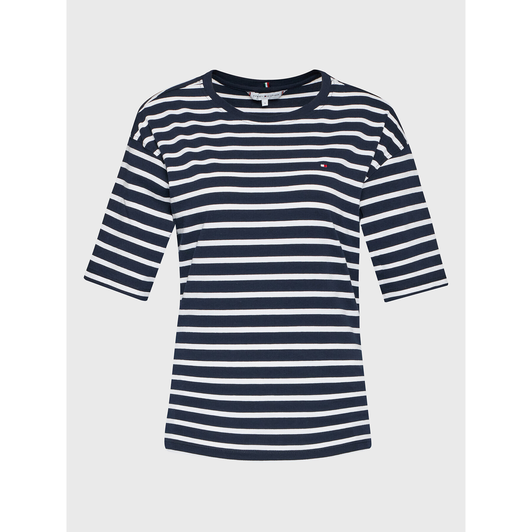 Tommy Hilfiger Tricou WW0WW31672 Bleumarin Relaxed Fit - Pled.ro