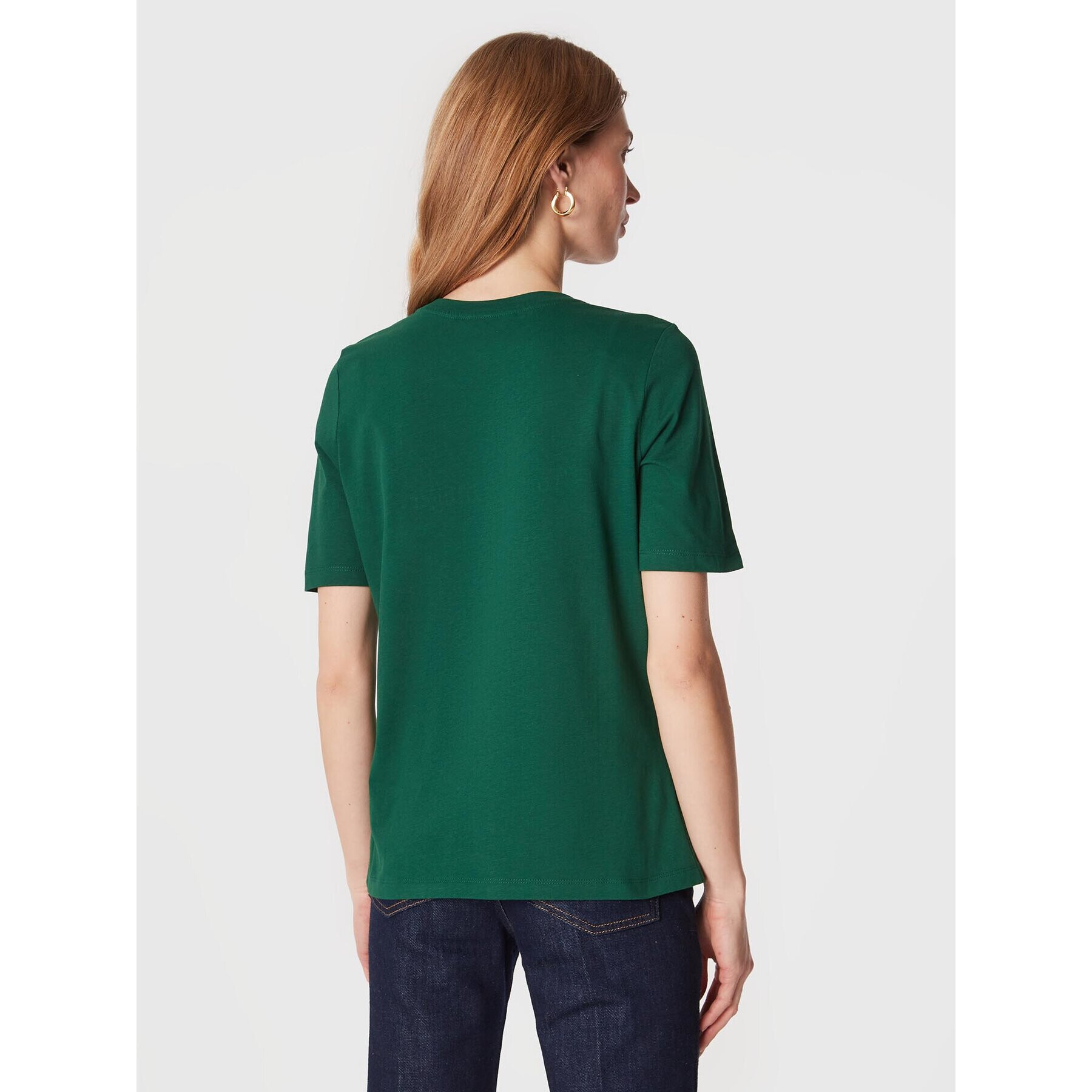 Tommy Hilfiger Tricou WW0WW37351 Verde Regular Fit - Pled.ro