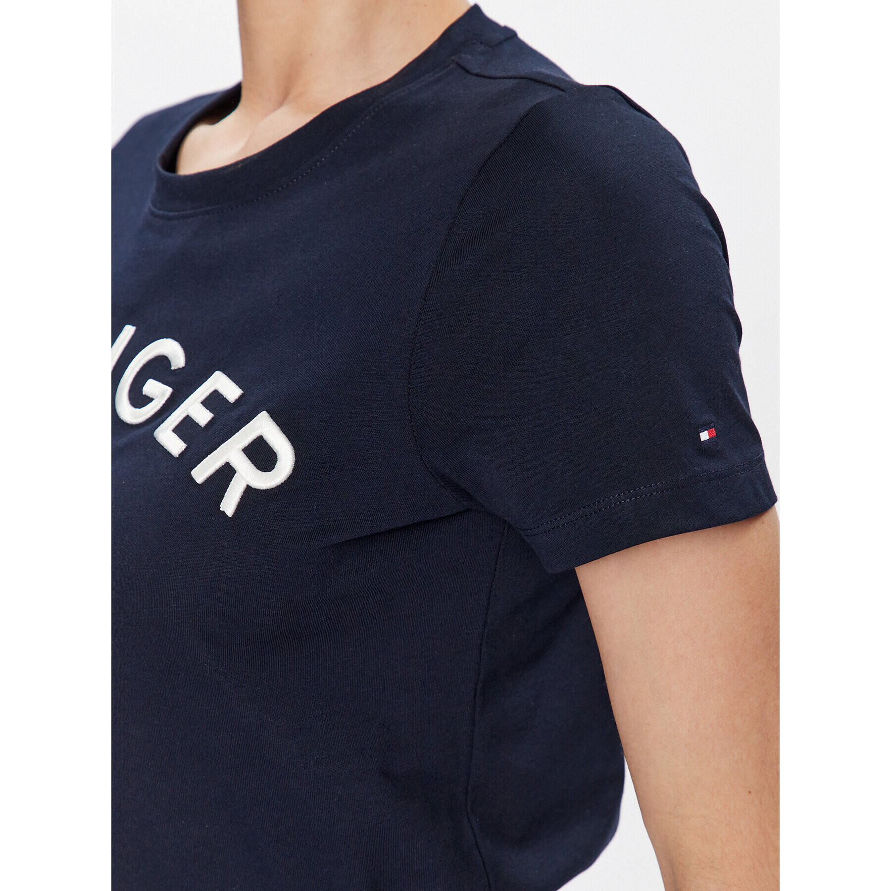 Tommy Hilfiger Tricou WW0WW37864 Bleumarin Regular Fit - Pled.ro