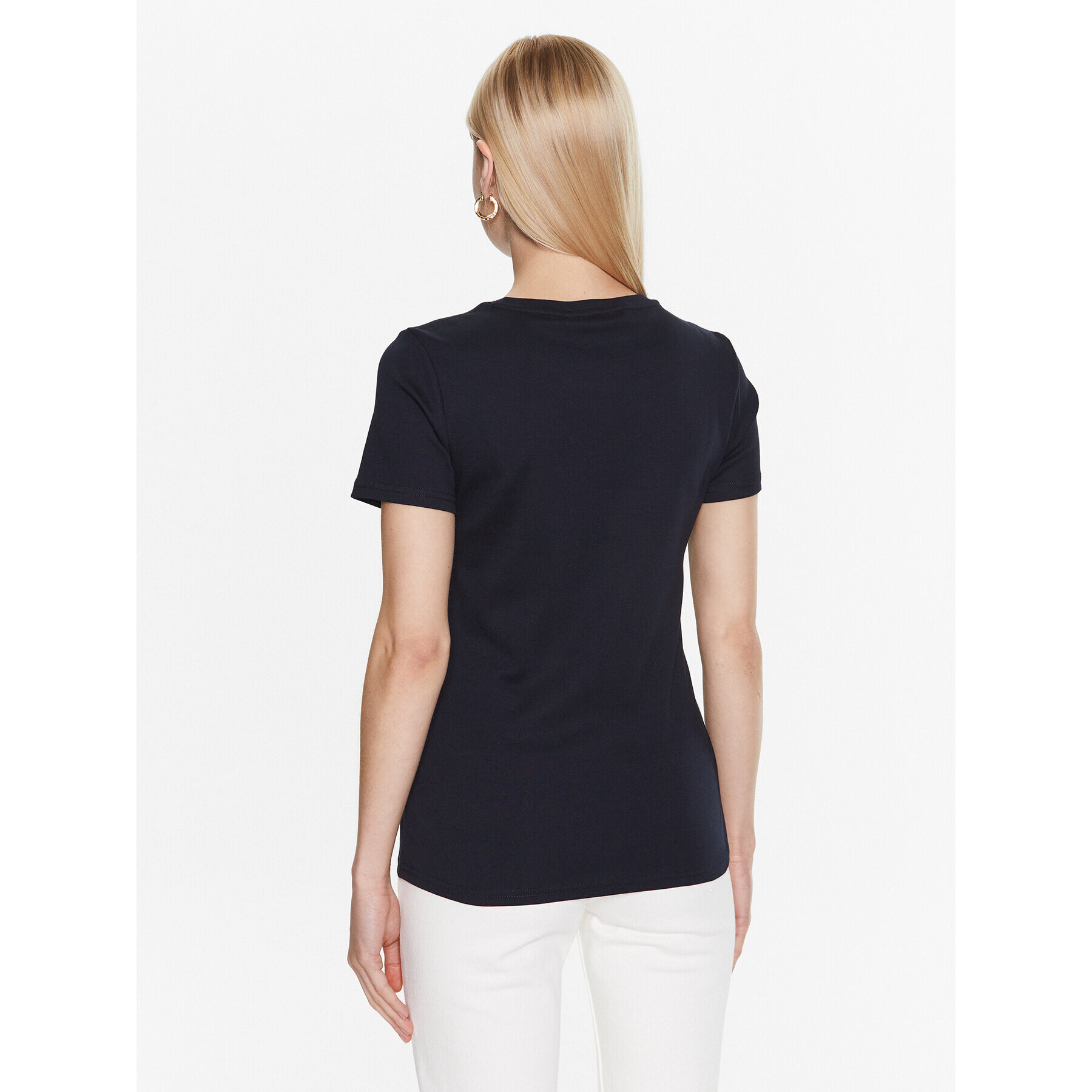 Tommy Hilfiger Tricou WW0WW37882 Bleumarin Regular Fit - Pled.ro