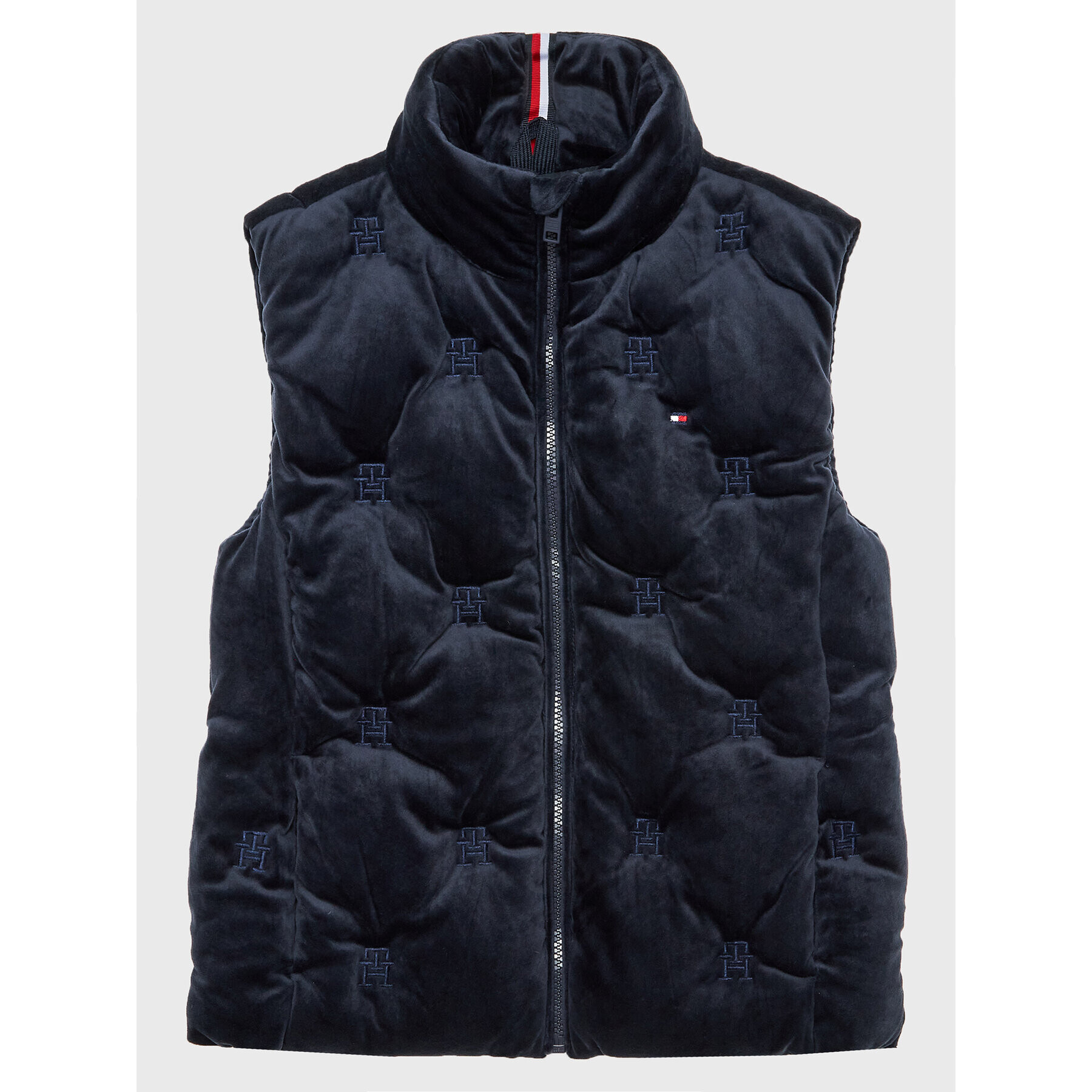 Tommy Hilfiger Vestă Monogram KG0KG07059 D Bleumarin Regular Fit - Pled.ro