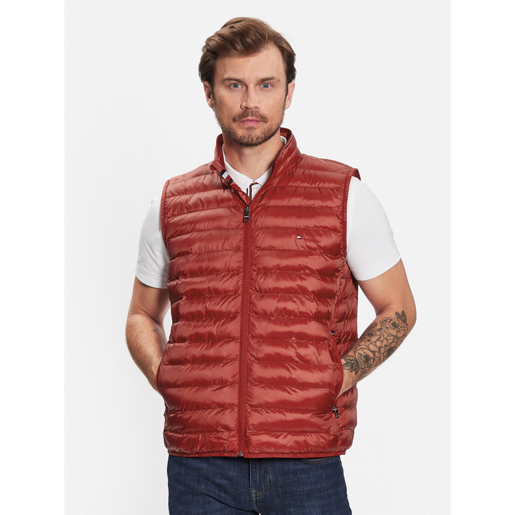 Tommy Hilfiger Vestă MW0MW18762 Roșu Regular Fit - Pled.ro