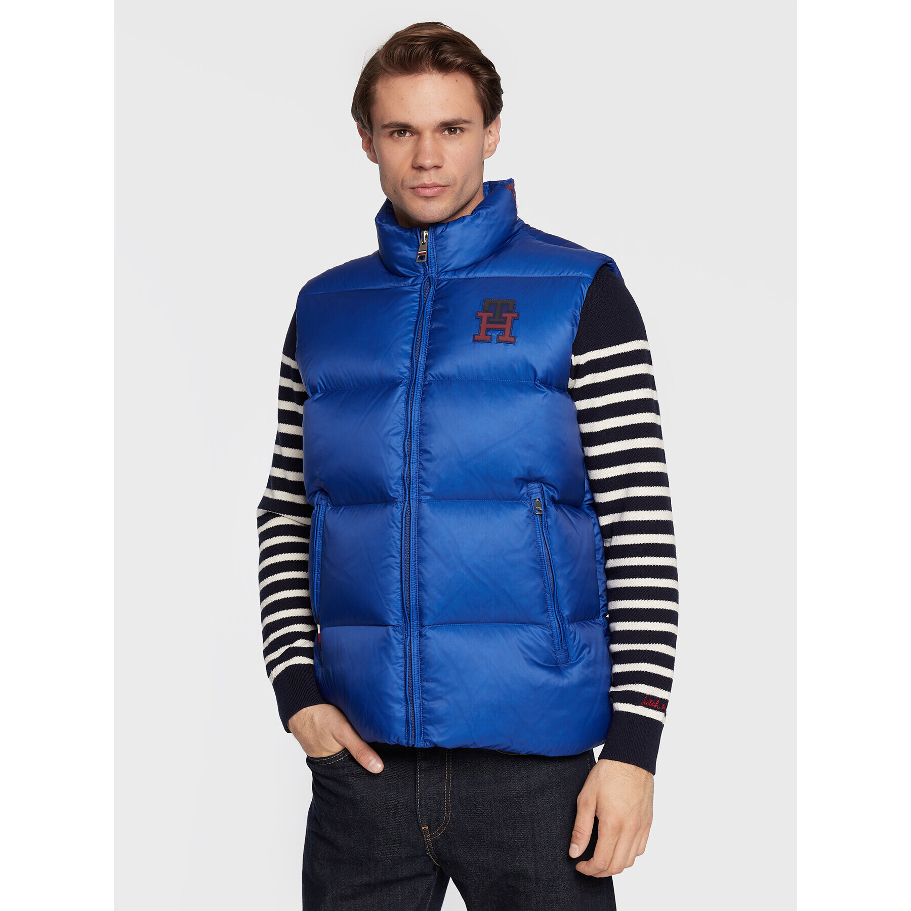 Tommy Hilfiger Vestă Zero Gravity MW0MW28732 Albastru Regular Fit - Pled.ro