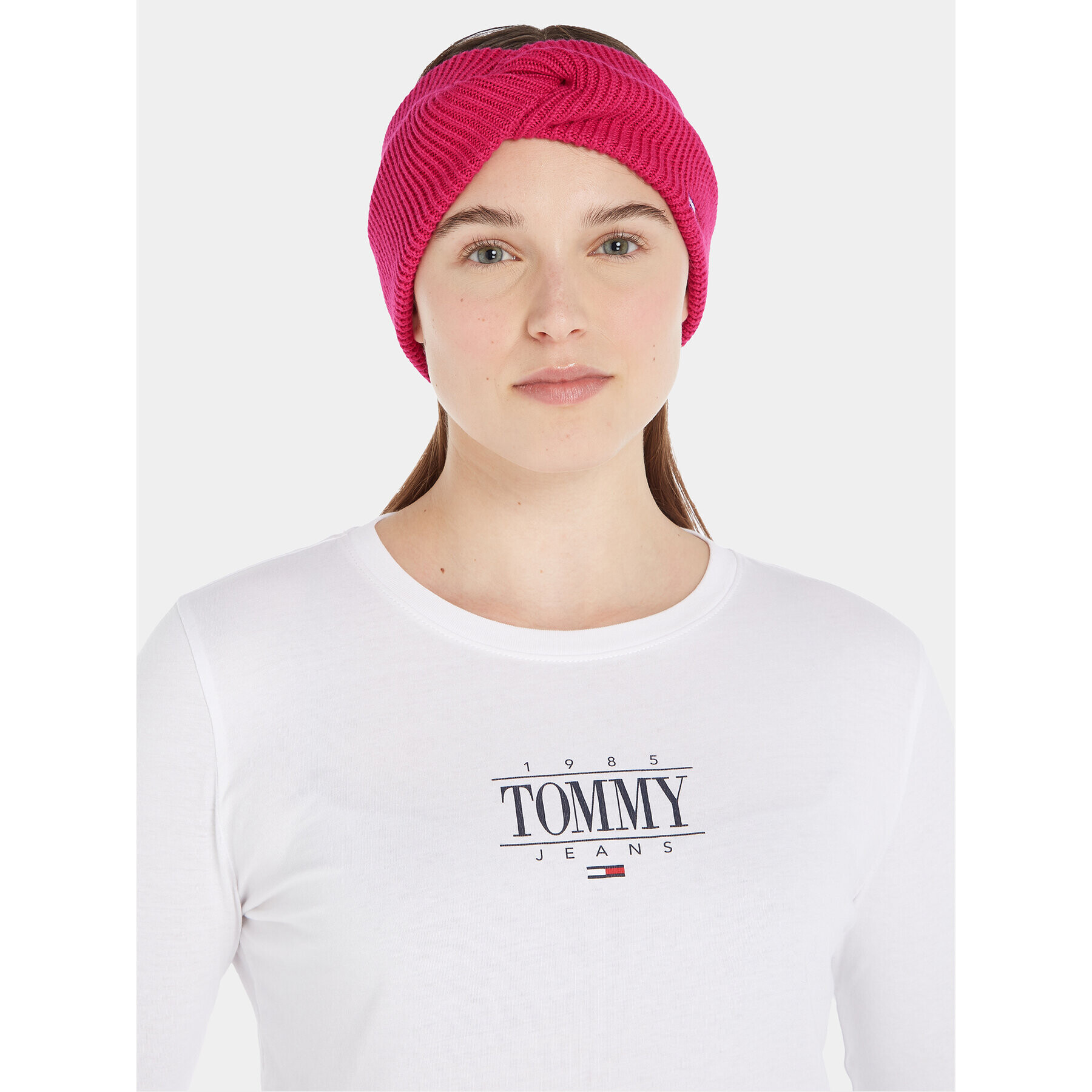 Tommy Jeans Bentiță Tjw Flag Headband AW0AW15475 Roz - Pled.ro