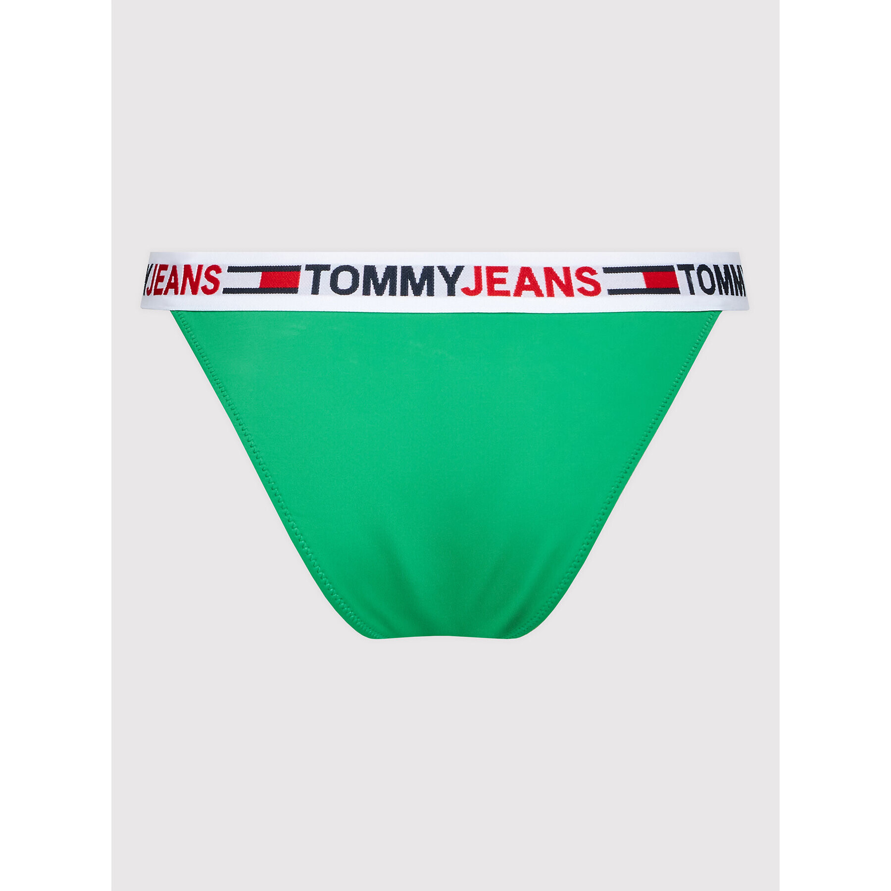 Tommy Jeans Bikini partea de jos High Leg Cheeky UW0UW03400 Verde - Pled.ro