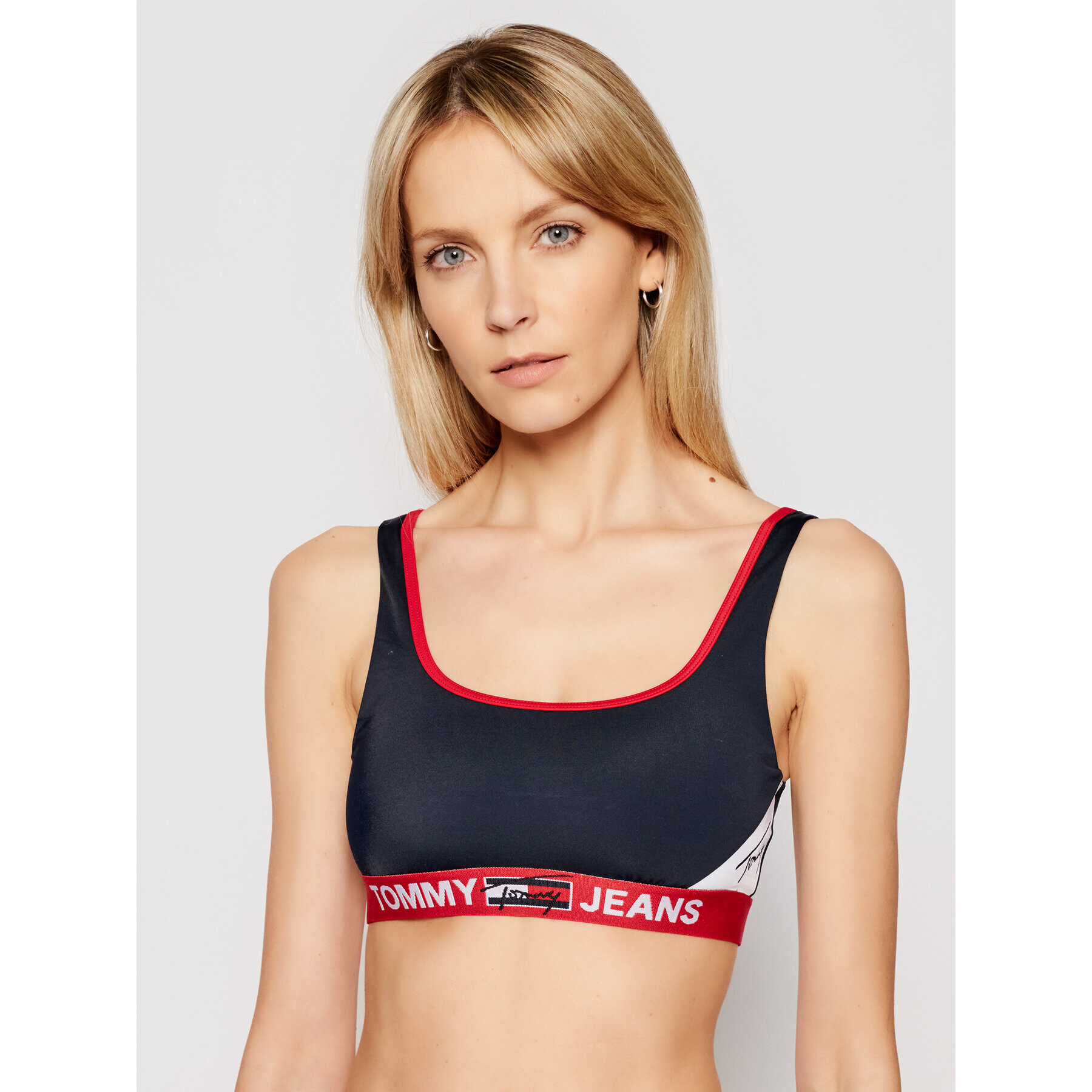 Tommy Jeans Bikini partea de sus Te UW0UW02940 Bleumarin - Pled.ro