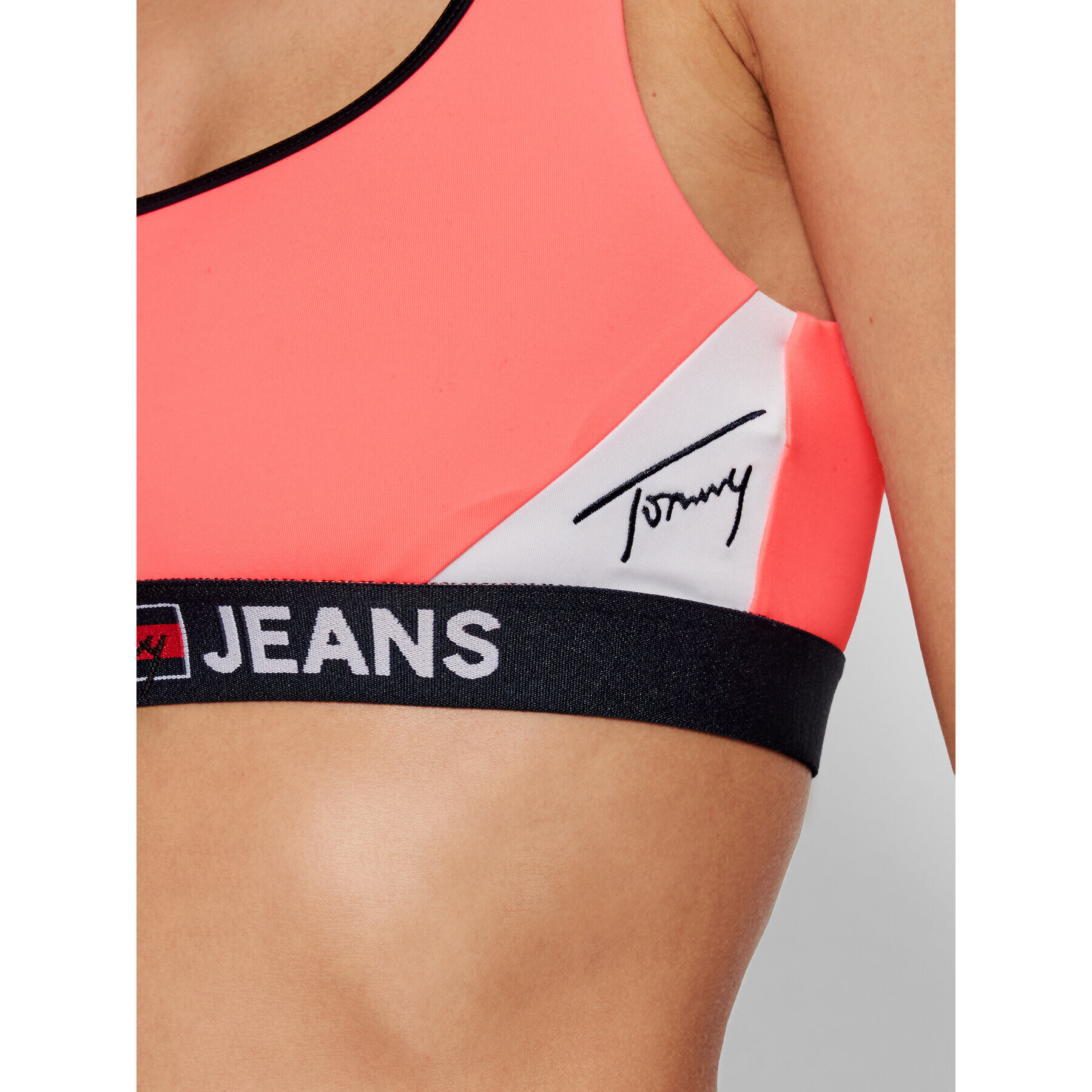 Tommy Jeans Bikini partea de sus UW0UW02940 Roz - Pled.ro