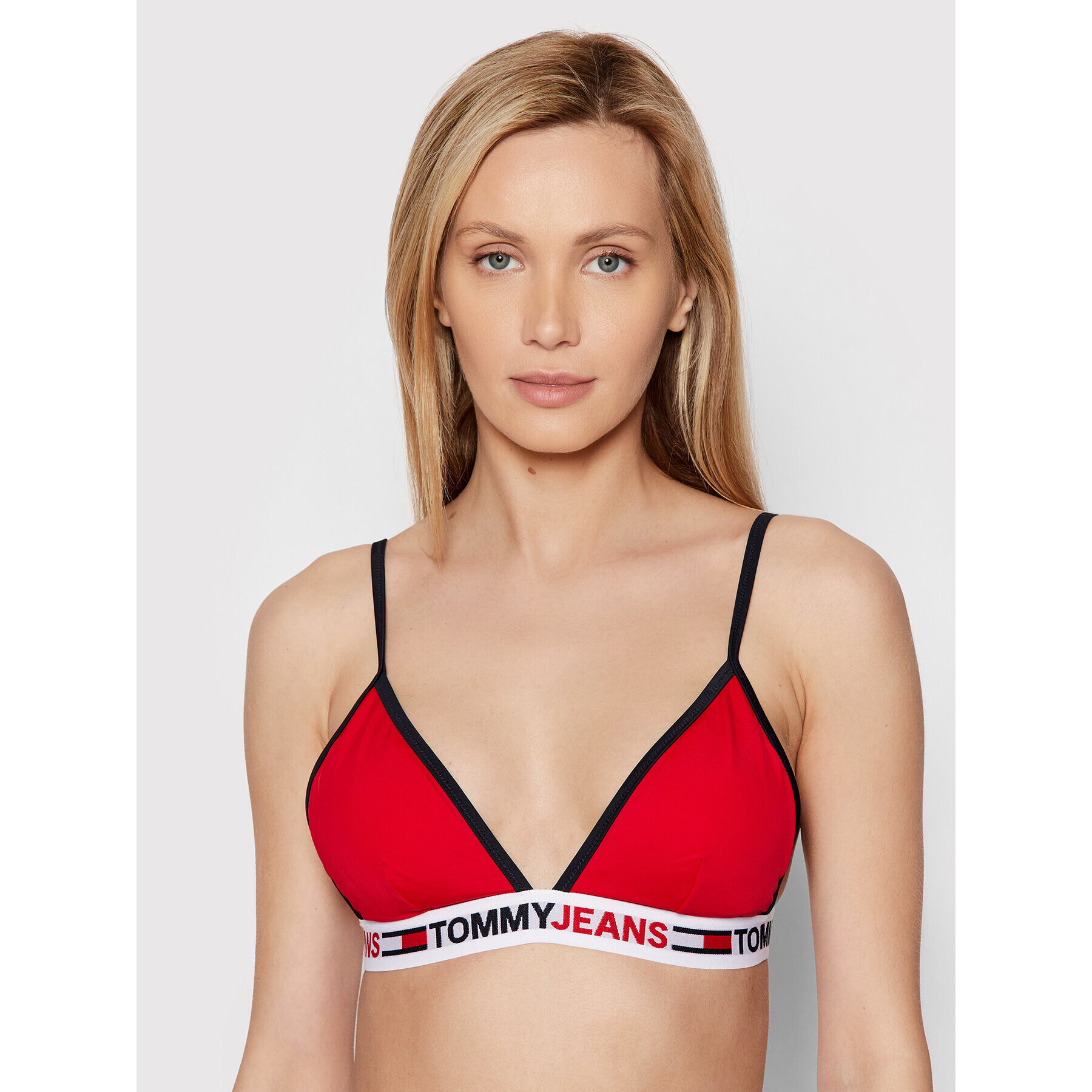 Tommy Jeans Bikini partea de sus UW0UW03351 Roșu - Pled.ro