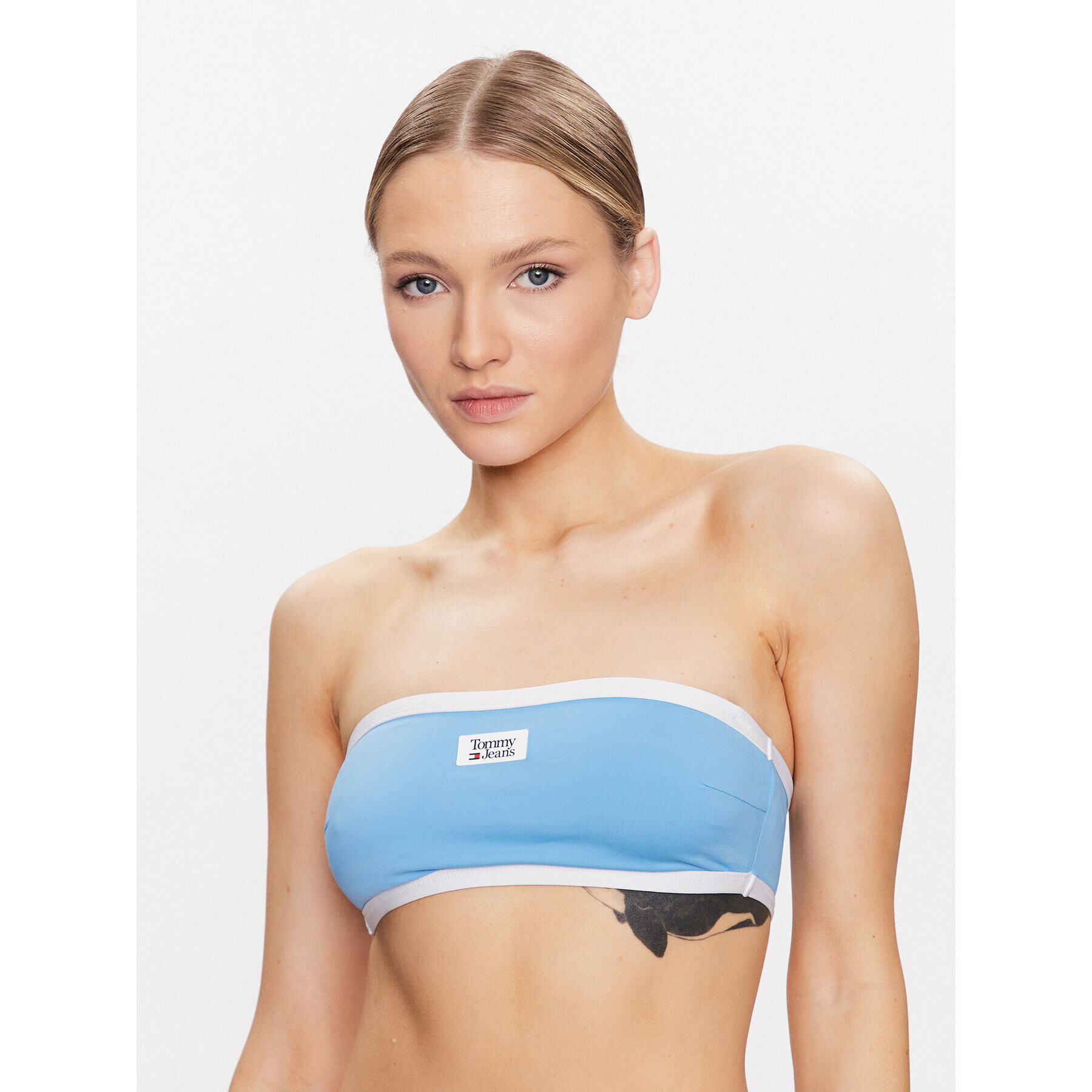 Tommy Jeans Bikini partea de sus UW0UW04083 Albastru - Pled.ro