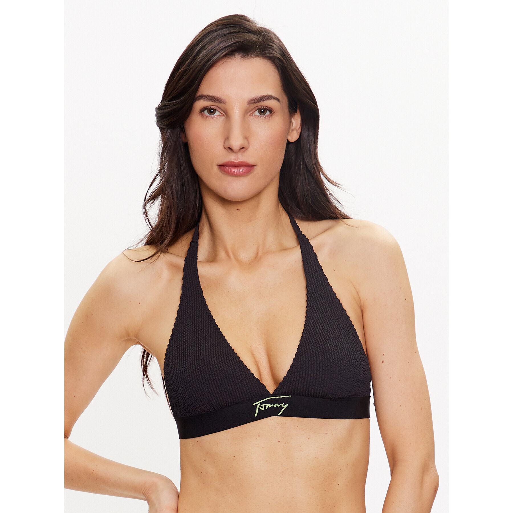 Tommy Jeans Bikini partea de sus UW0UW04489 Negru - Pled.ro