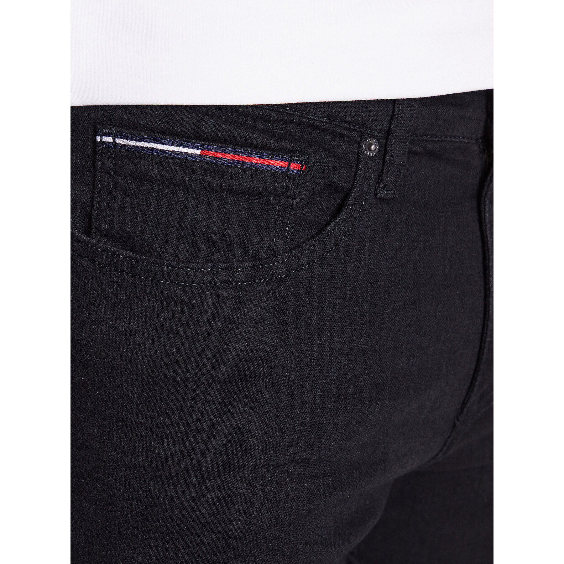 Tommy Jeans Blugi Austin DM0DM09559 Negru Slim Fit - Pled.ro