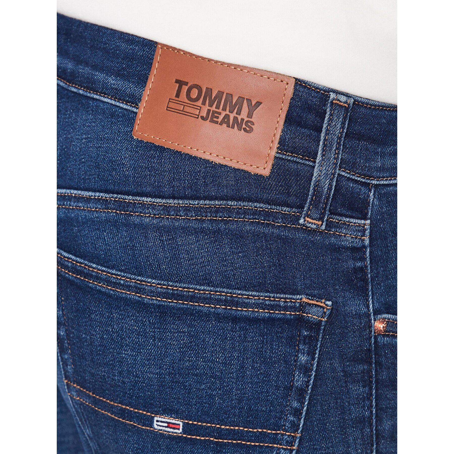 Tommy Jeans Blugi Austin DM0DM16695 Bleumarin Slim Fit - Pled.ro