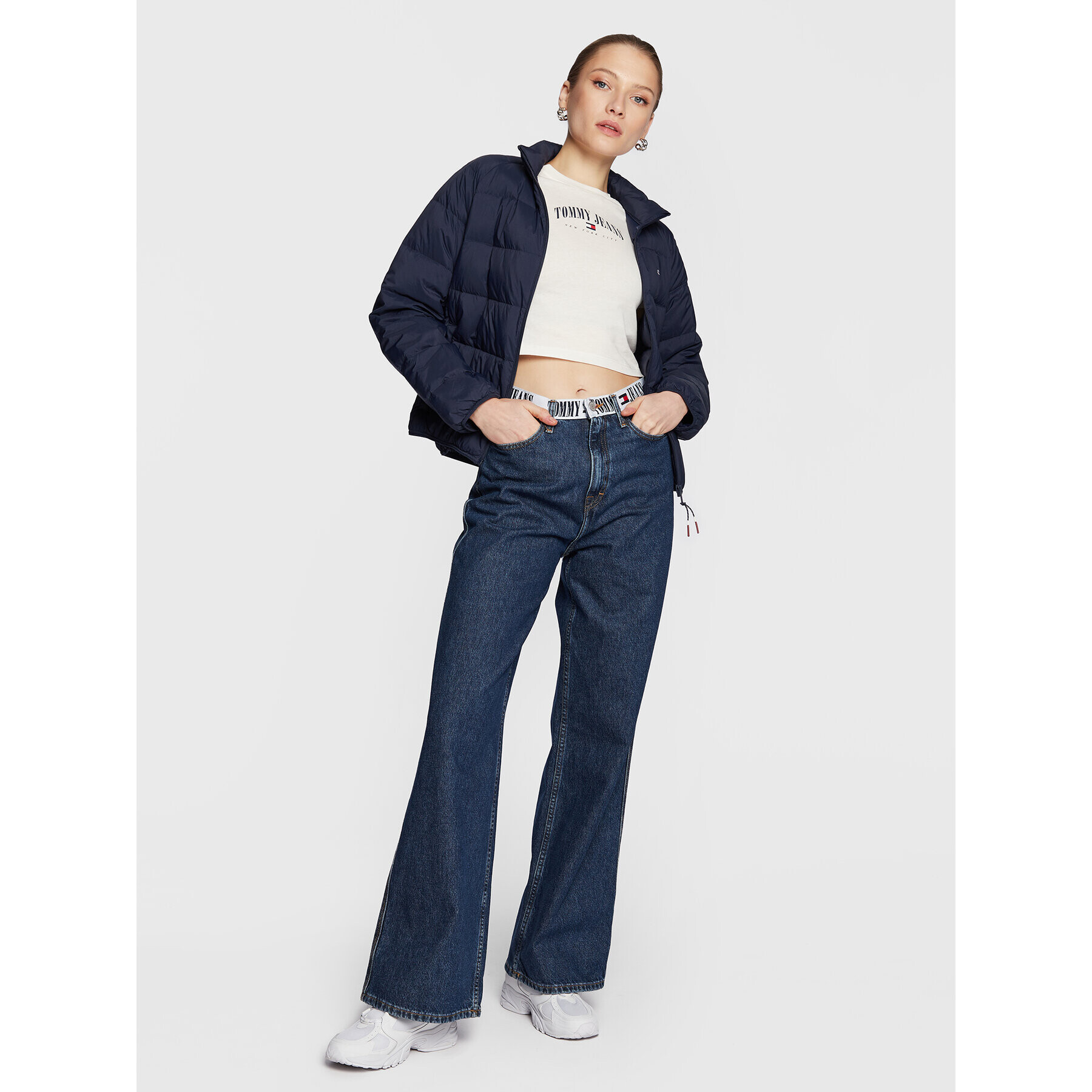 Tommy Jeans Blugi Claire DW0DW14808 Bleumarin Relaxed Fit - Pled.ro