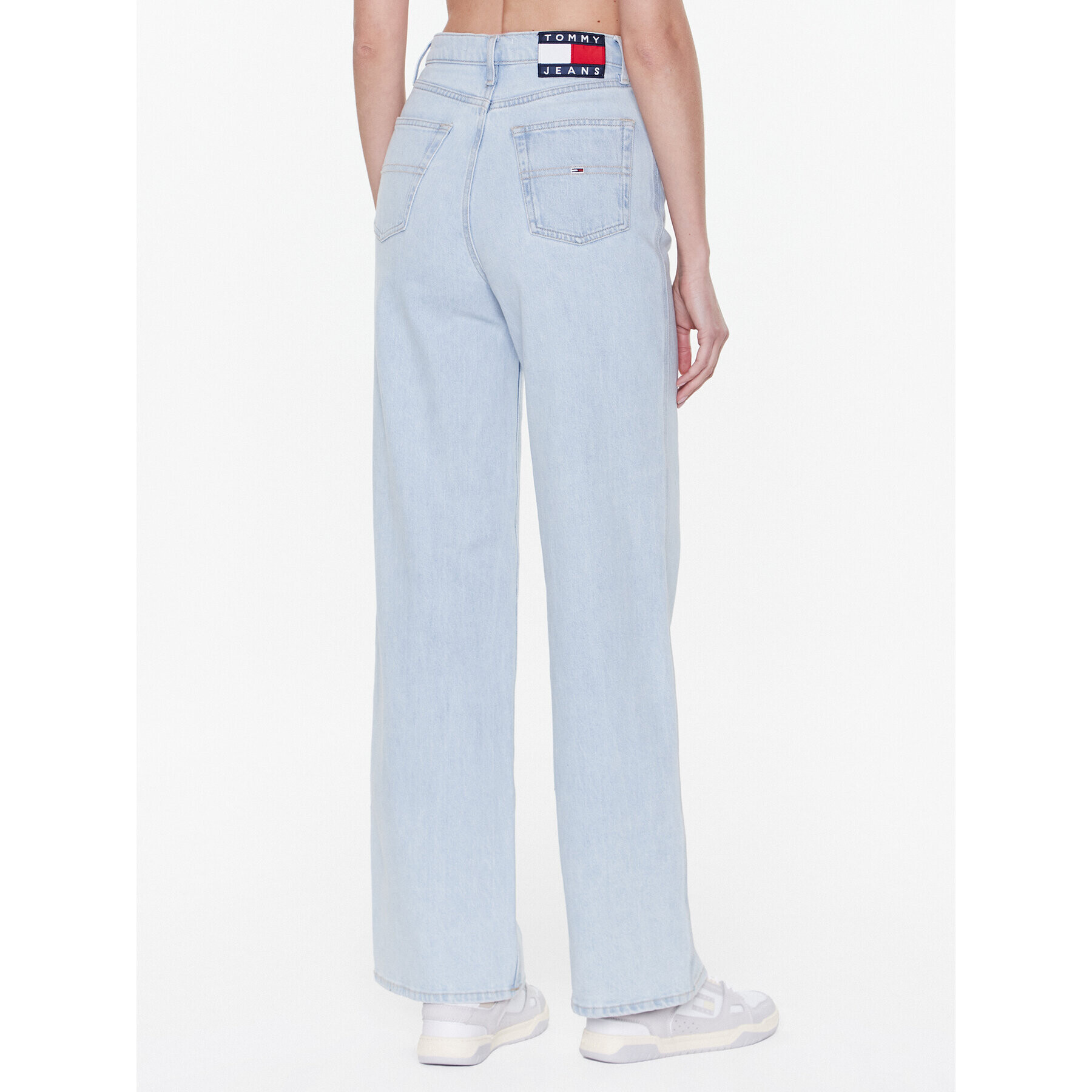 Tommy Jeans Blugi Clarie DW0DW14814 Albastru Wide Leg - Pled.ro