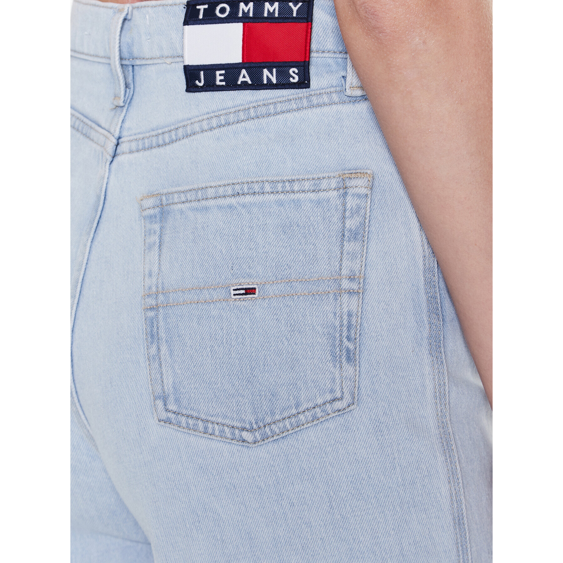 Tommy Jeans Blugi Clarie DW0DW14814 Albastru Wide Leg - Pled.ro