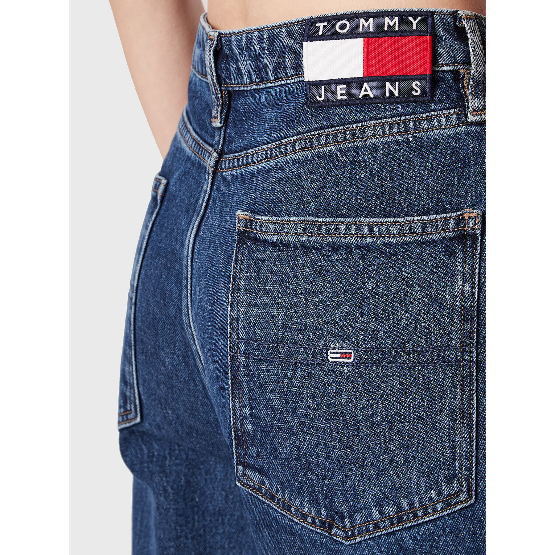 Tommy Jeans Blugi Daisy DW0DW14130 Bleumarin Baggy Fit - Pled.ro