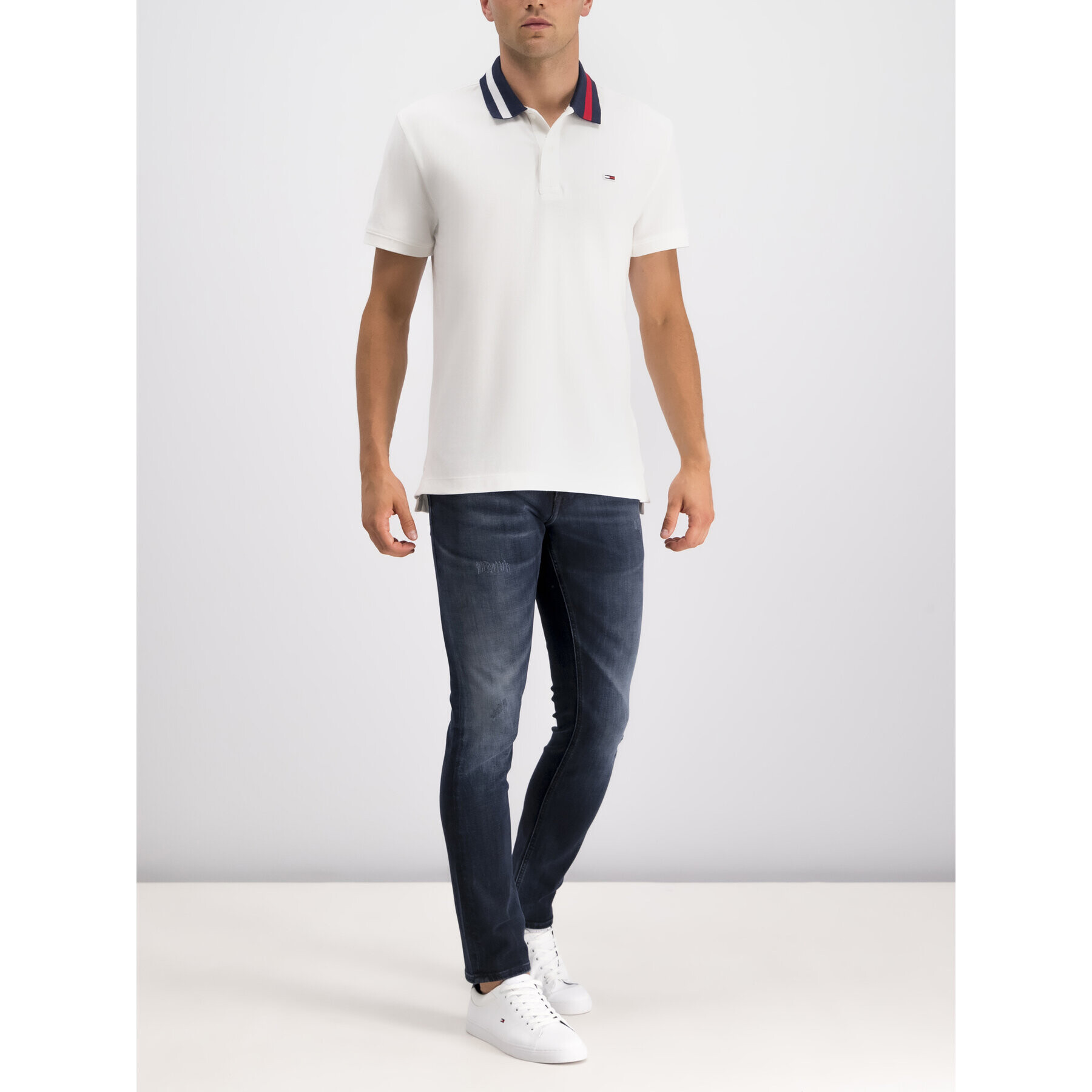 Tommy Jeans Blugi DM0DM06882 Bleumarin Slim Fit - Pled.ro