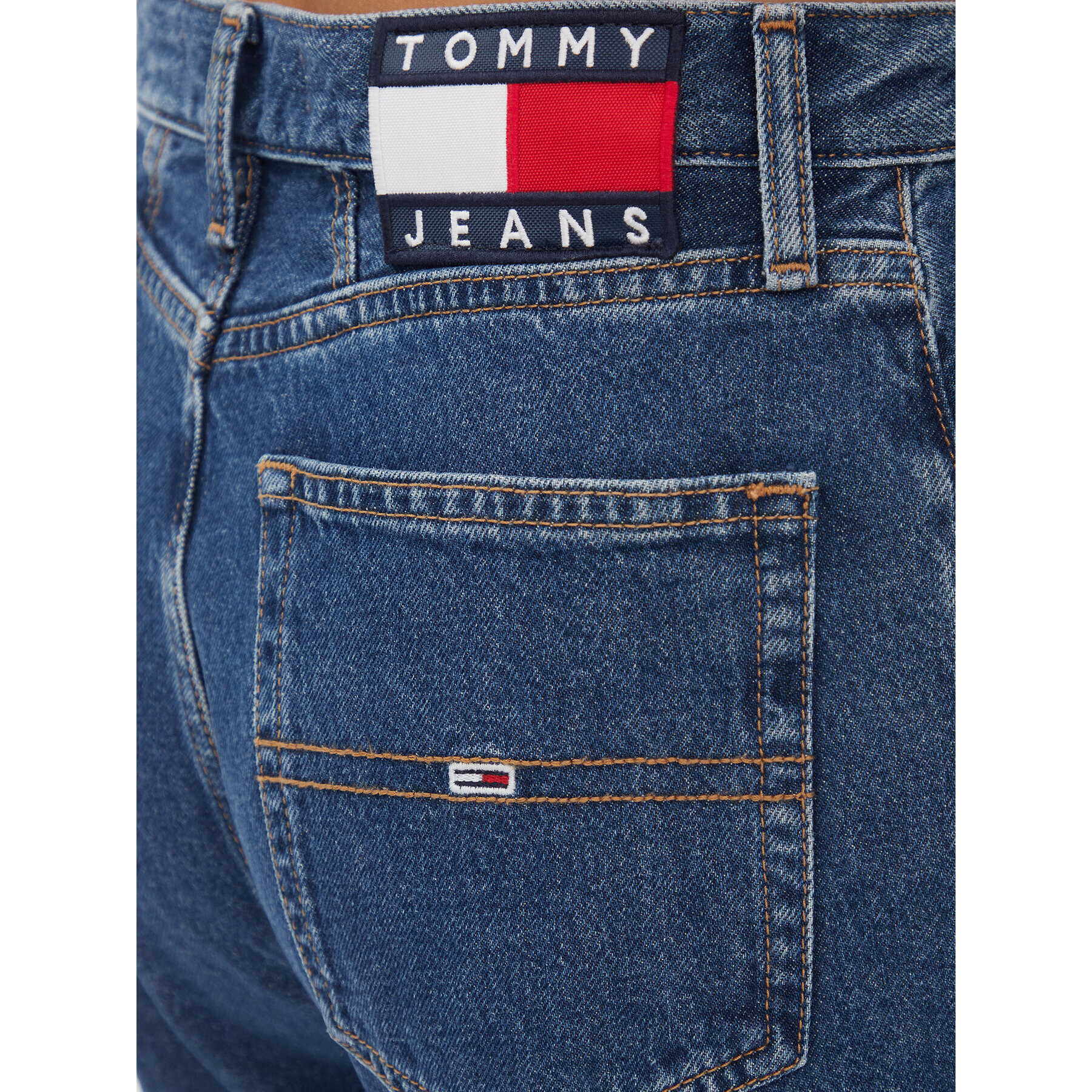 Tommy Jeans Blugi DW0DW14708 Albastru Mom Fit - Pled.ro