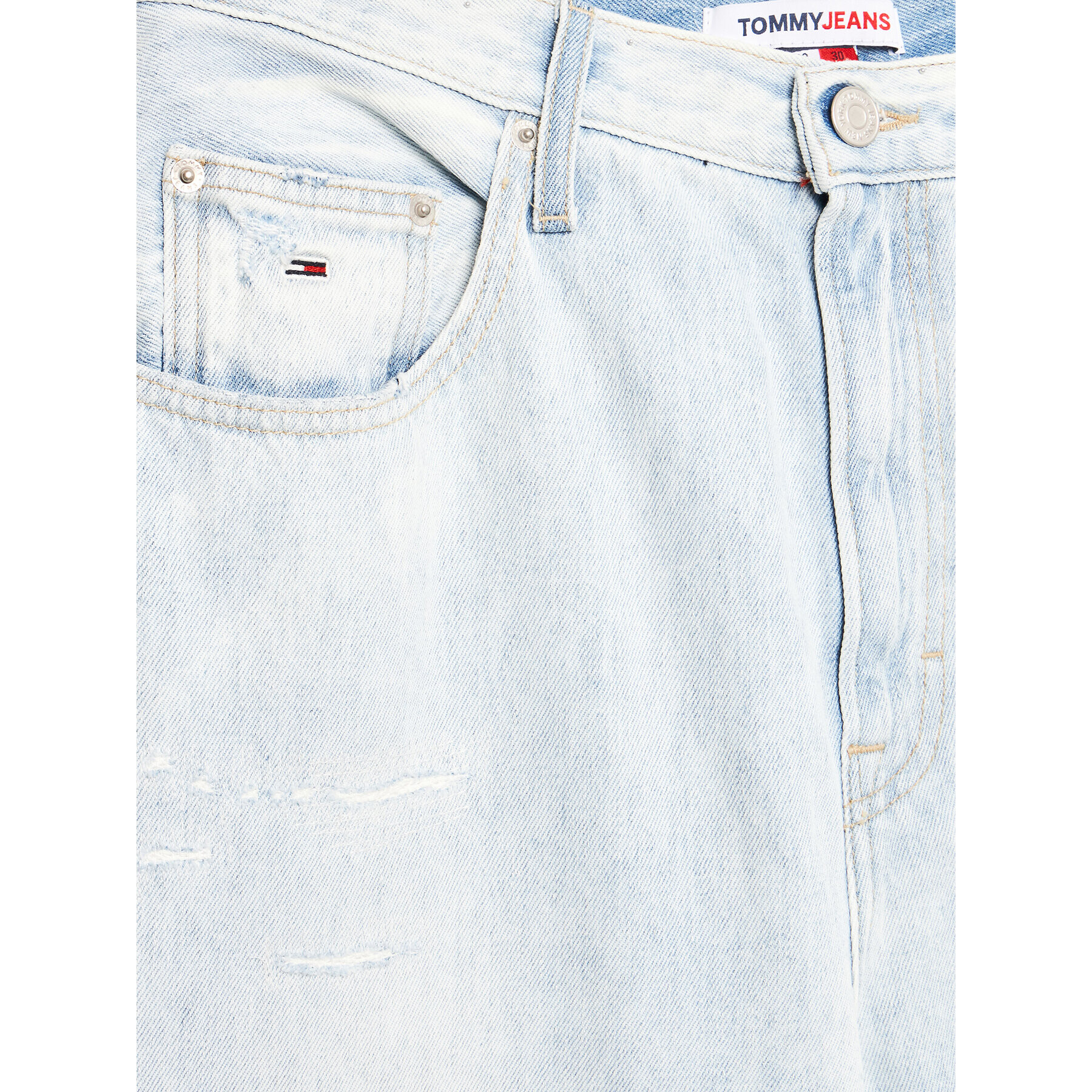 Tommy Jeans Blugi DW0DW15523 Albastru Mom Fit - Pled.ro