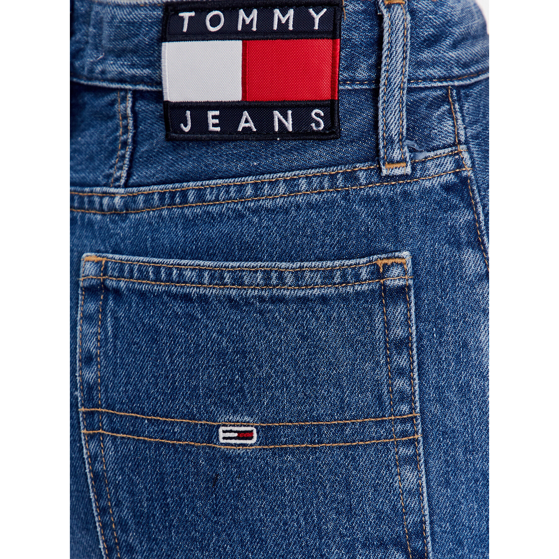 Tommy Jeans Blugi DW0DW15740 Albastru Mom Fit - Pled.ro