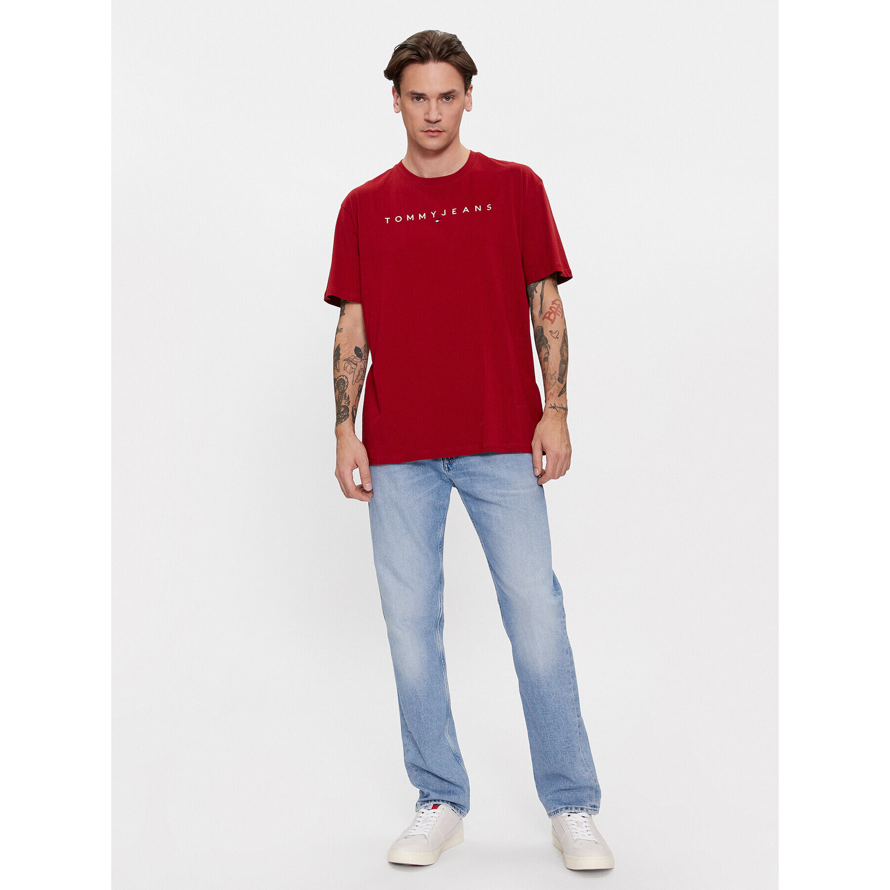 Tommy Jeans Blugi Ethan DM0DM18179 Albastru Straight Fit - Pled.ro