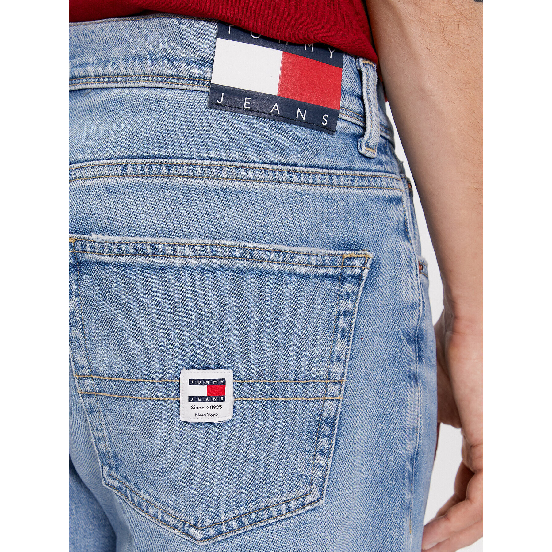 Tommy Jeans Blugi Ethan DM0DM18179 Albastru Straight Fit - Pled.ro