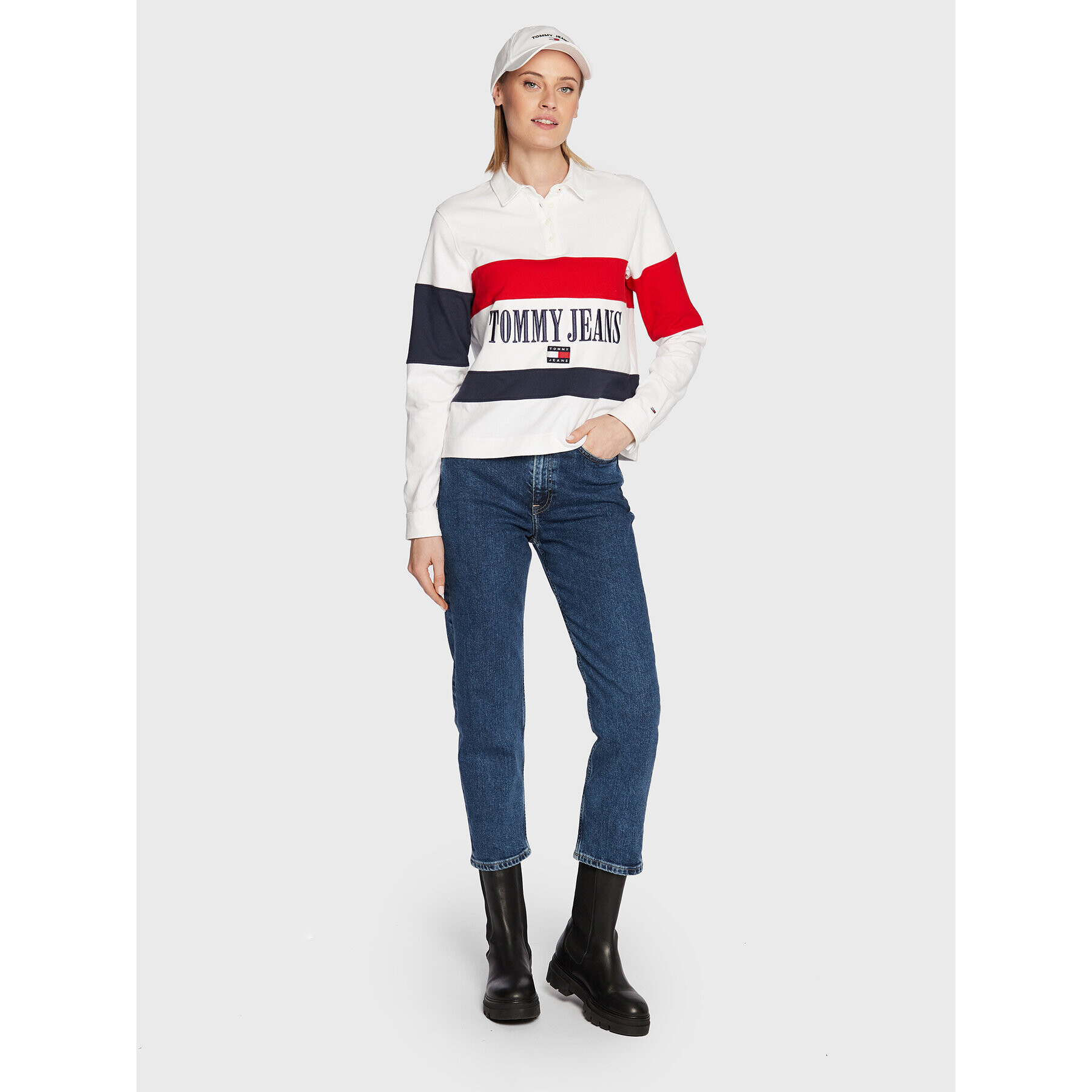 Tommy Jeans Blugi Harper DW0DW13380 Bleumarin Straight Fit - Pled.ro