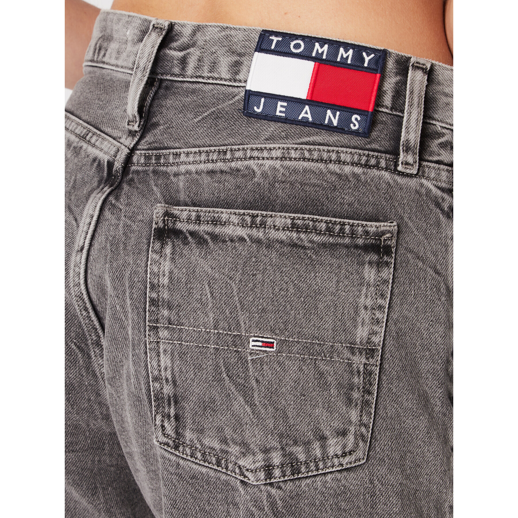 Tommy Jeans Blugi Izzie DW0DW14083 Gri Slim Fit - Pled.ro