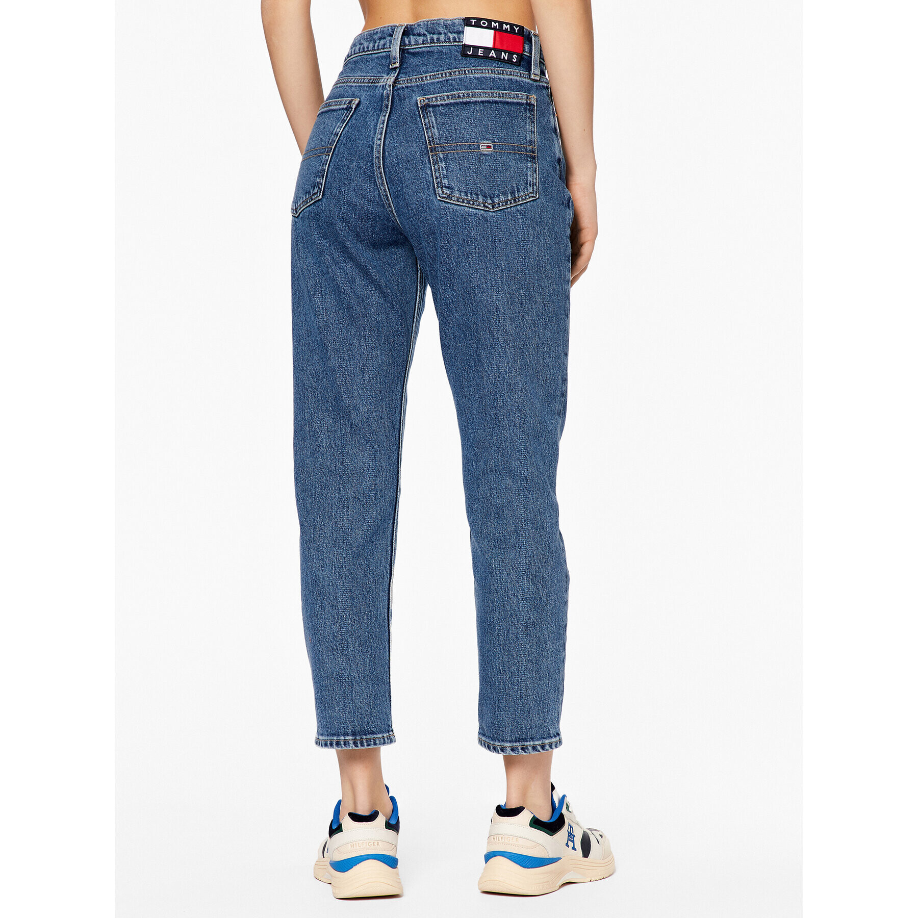 Tommy Jeans Blugi Izzie DW0DW15804 Bleumarin Slim Leg - Pled.ro