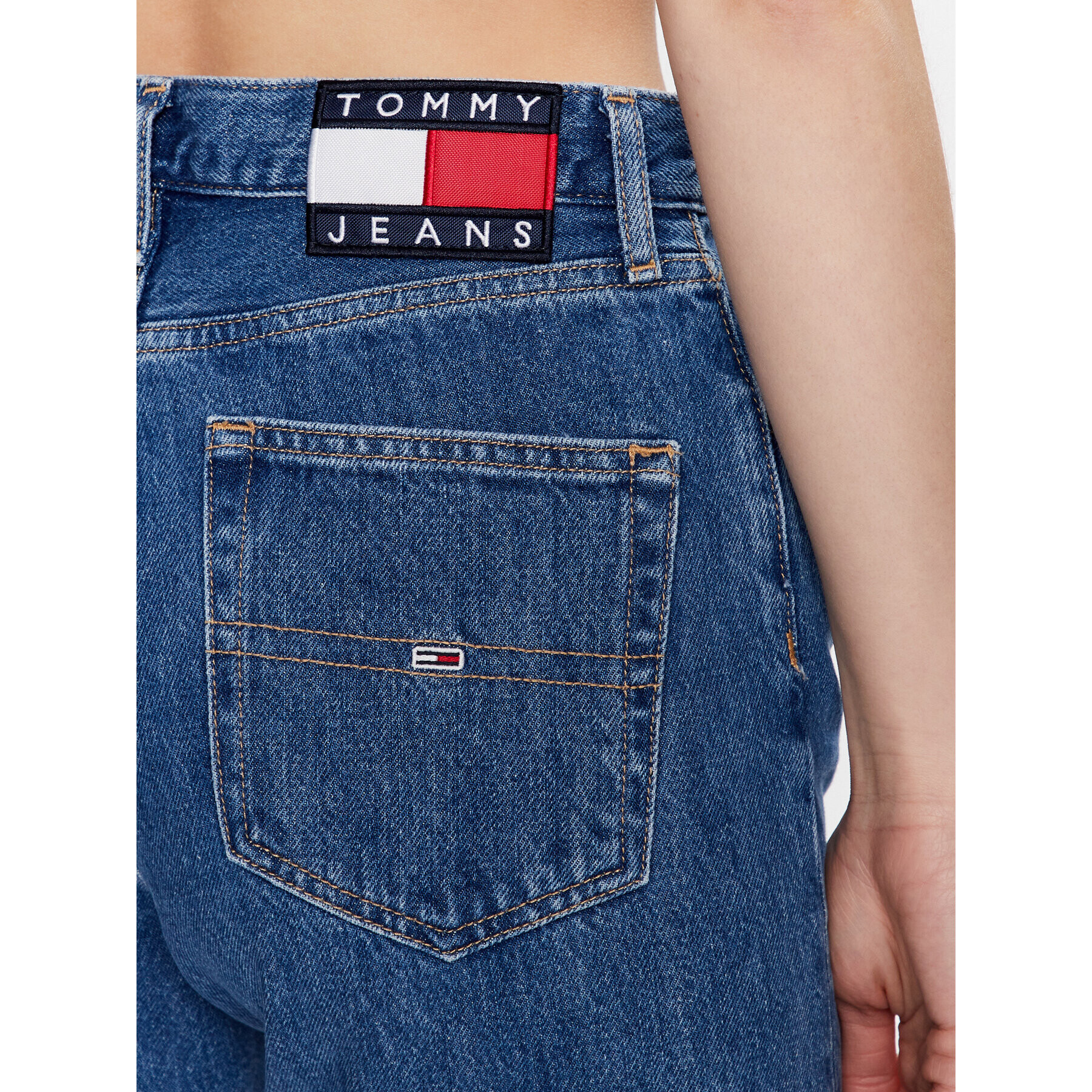 Tommy Jeans Blugi Julie DW0DW15738 Albastru Straight Fit - Pled.ro