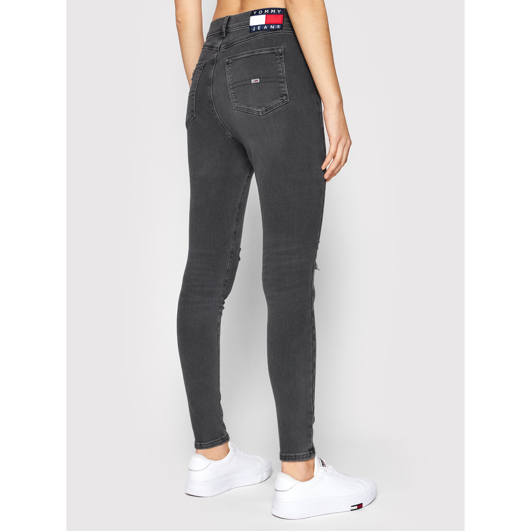 Tommy Jeans Blugi Melany DW0DW11555 Gri Skinny Fit - Pled.ro