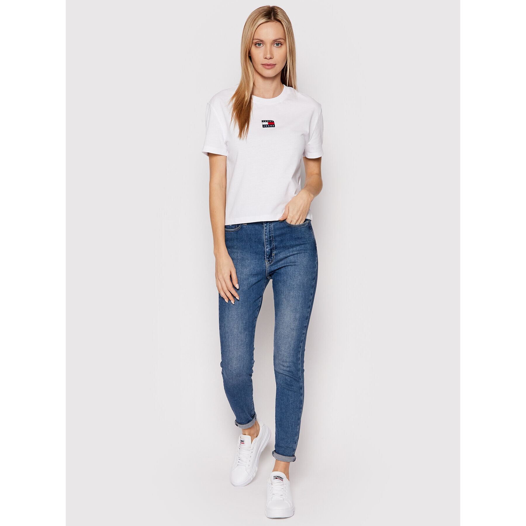 Tommy Jeans Blugi Melany DW0DW11585 Bleumarin Skinny Fit - Pled.ro