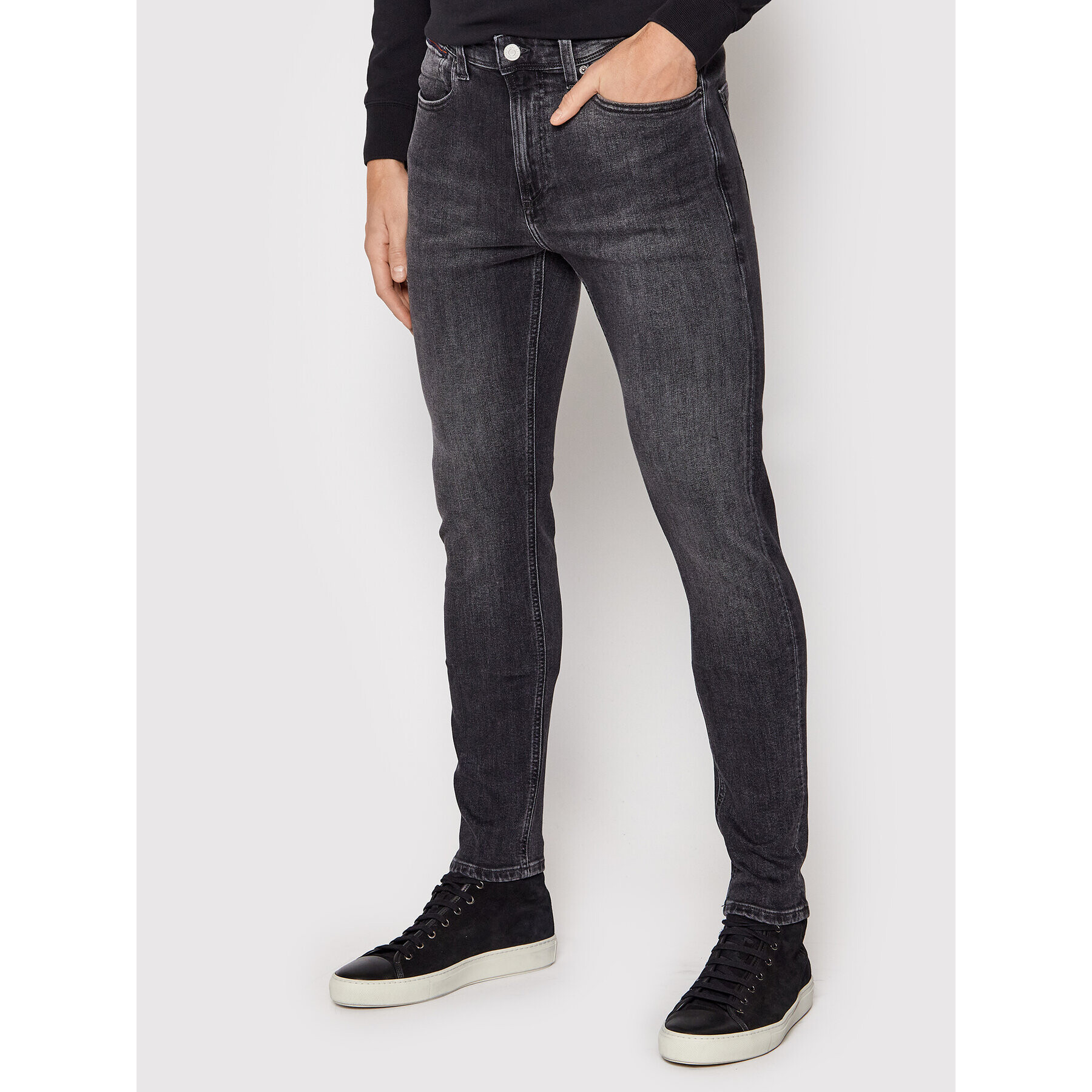 Tommy Jeans Blugi Miles DM0DM11560 Gri Skinny Fit - Pled.ro