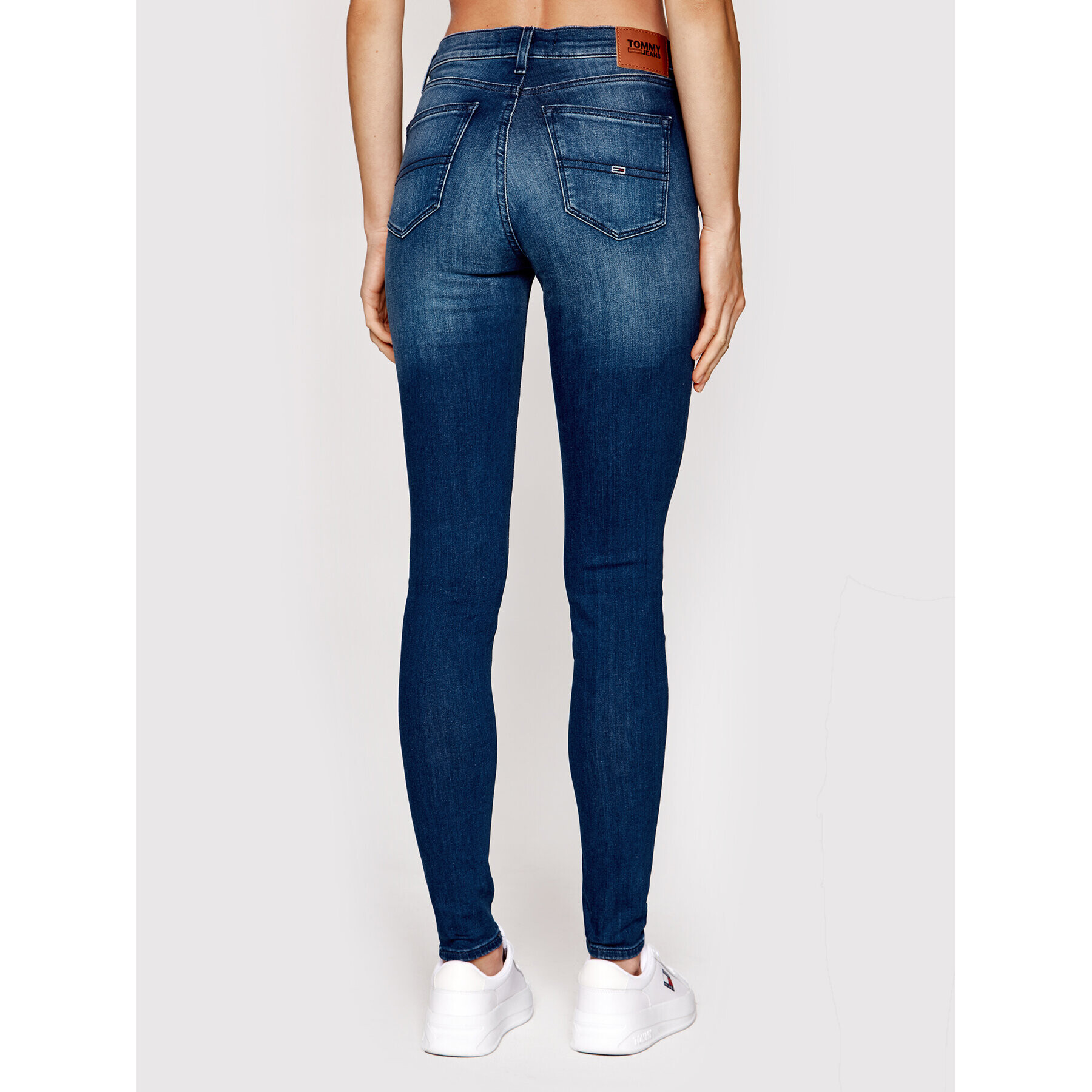 Tommy Jeans Blugi Nora DW0DW09213 Bleumarin Skinny Fit - Pled.ro