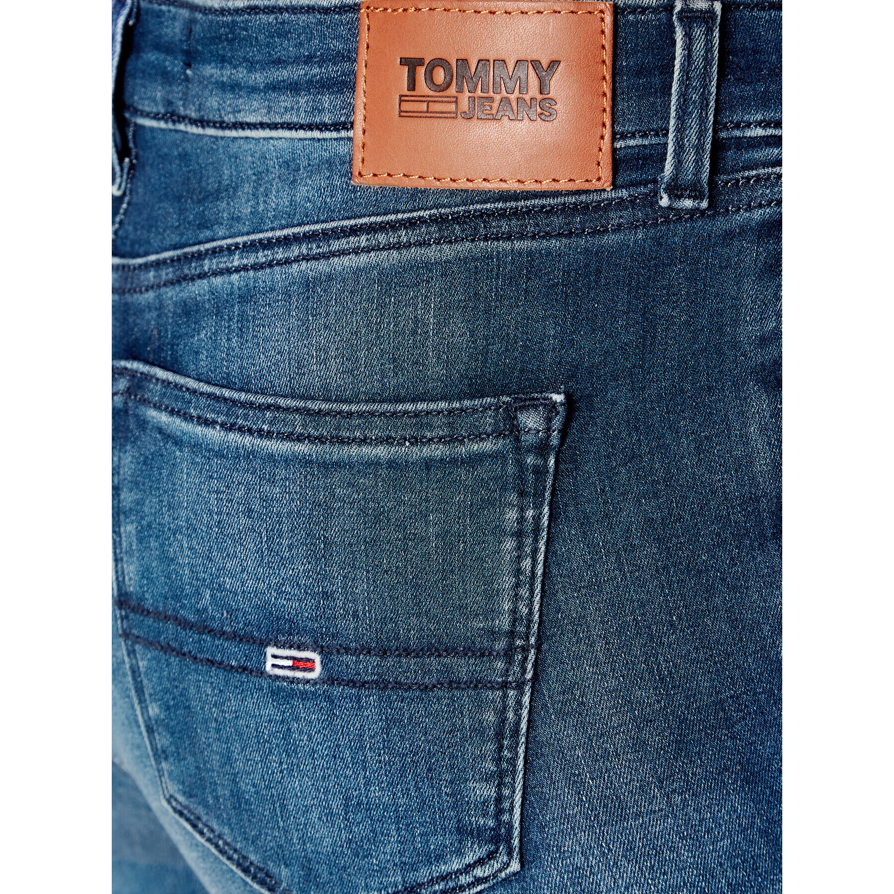 Tommy Jeans Blugi Nora DW0DW09213 Bleumarin Skinny Fit - Pled.ro