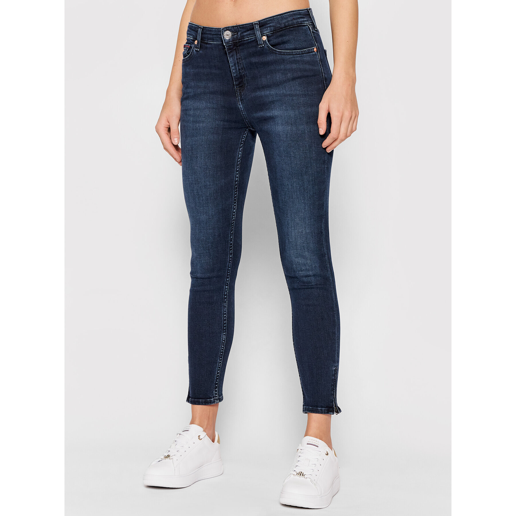 Tommy Jeans Blugi Nora DW0DW10314 Bleumarin Skinny Fit - Pled.ro