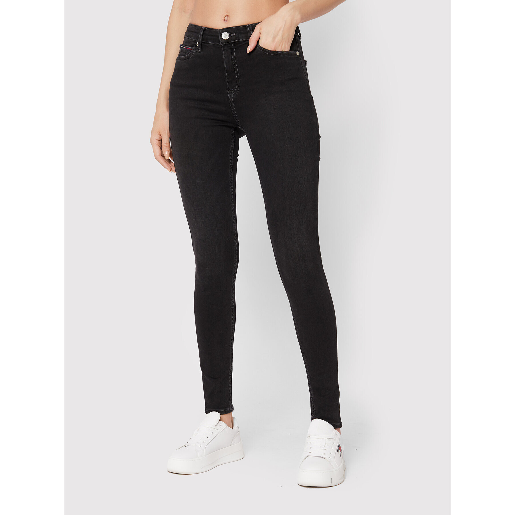 Tommy Jeans Blugi Nora DW0DW13358 Negru Skinny Fit - Pled.ro