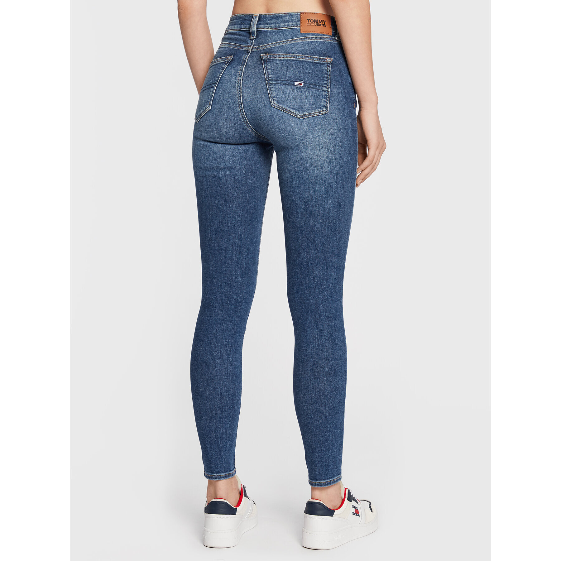 Tommy Jeans Blugi Nora DW0DW14093 Bleumarin Skinny Fit - Pled.ro