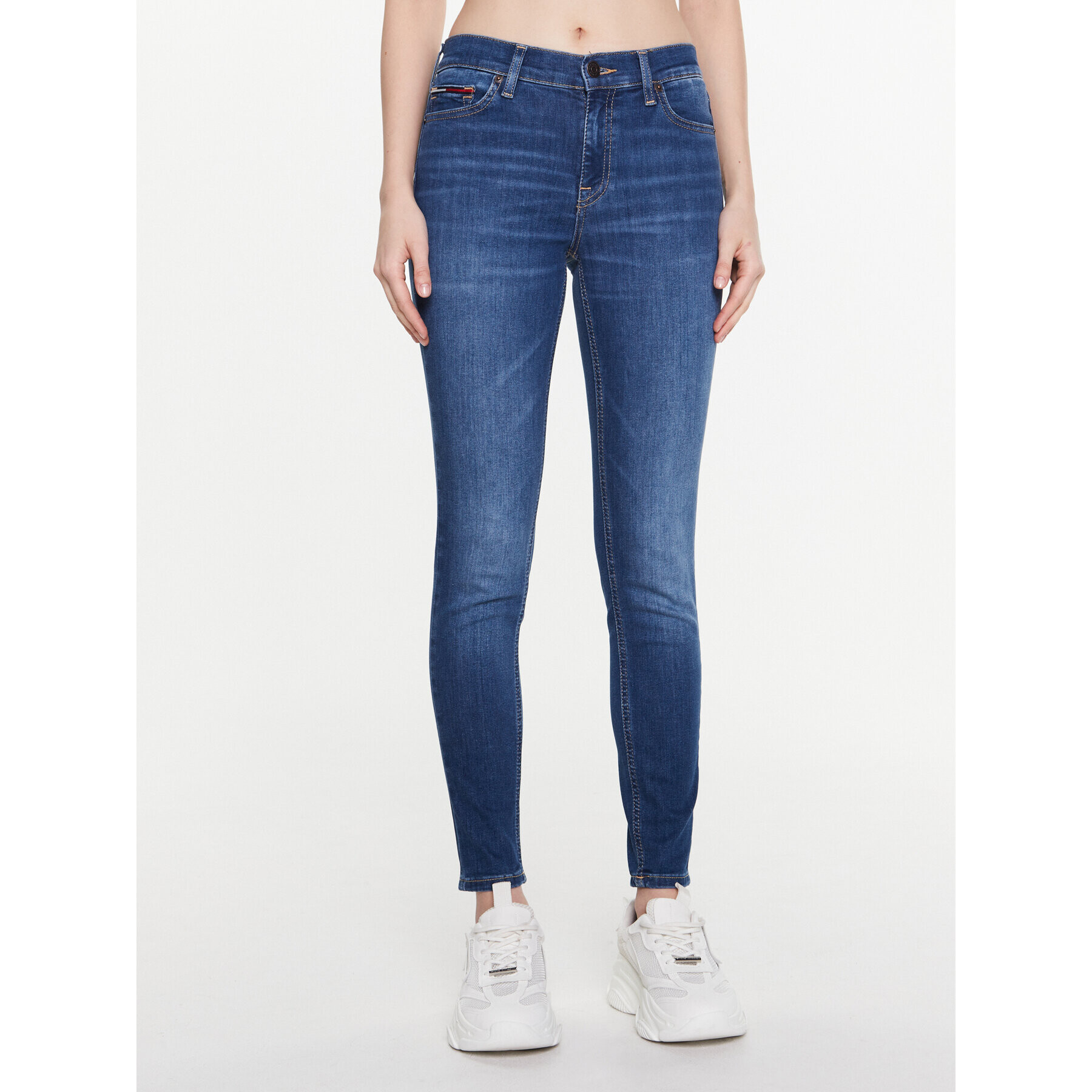 Tommy Jeans Blugi Nora DW0DW15489 Bleumarin Skinny Fit - Pled.ro