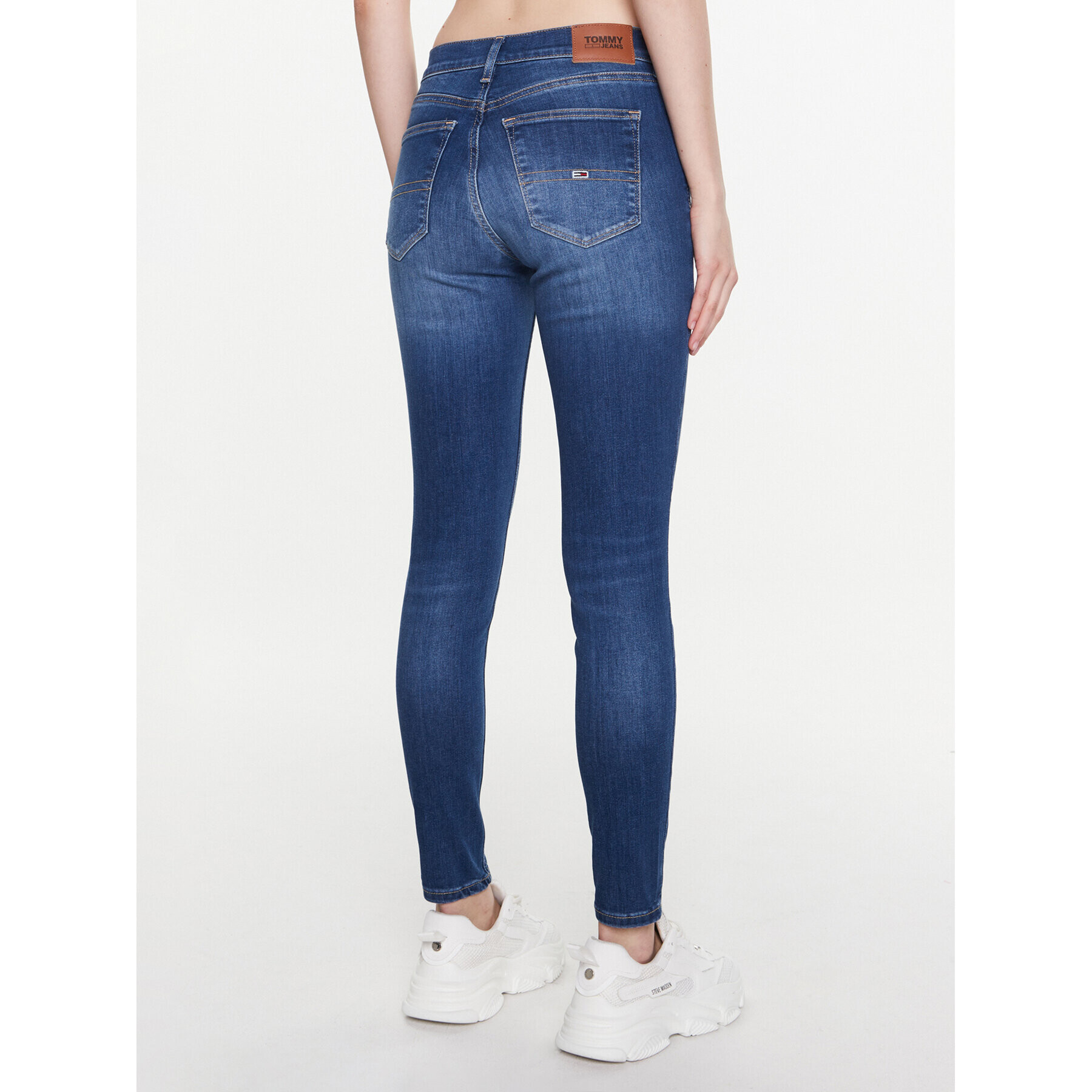 Tommy Jeans Blugi Nora DW0DW15489 Bleumarin Skinny Fit - Pled.ro