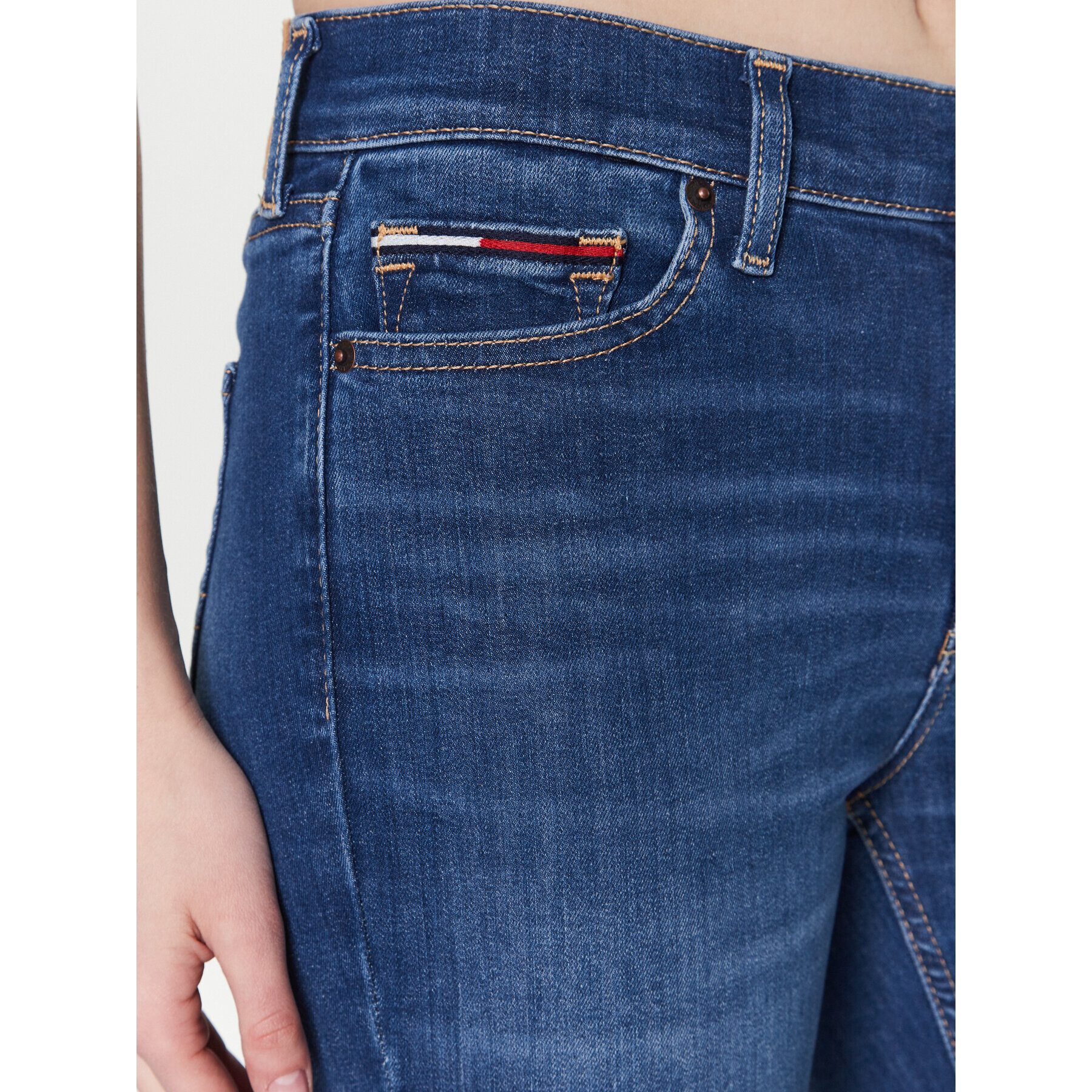 Tommy Jeans Blugi Nora DW0DW15489 Bleumarin Skinny Fit - Pled.ro