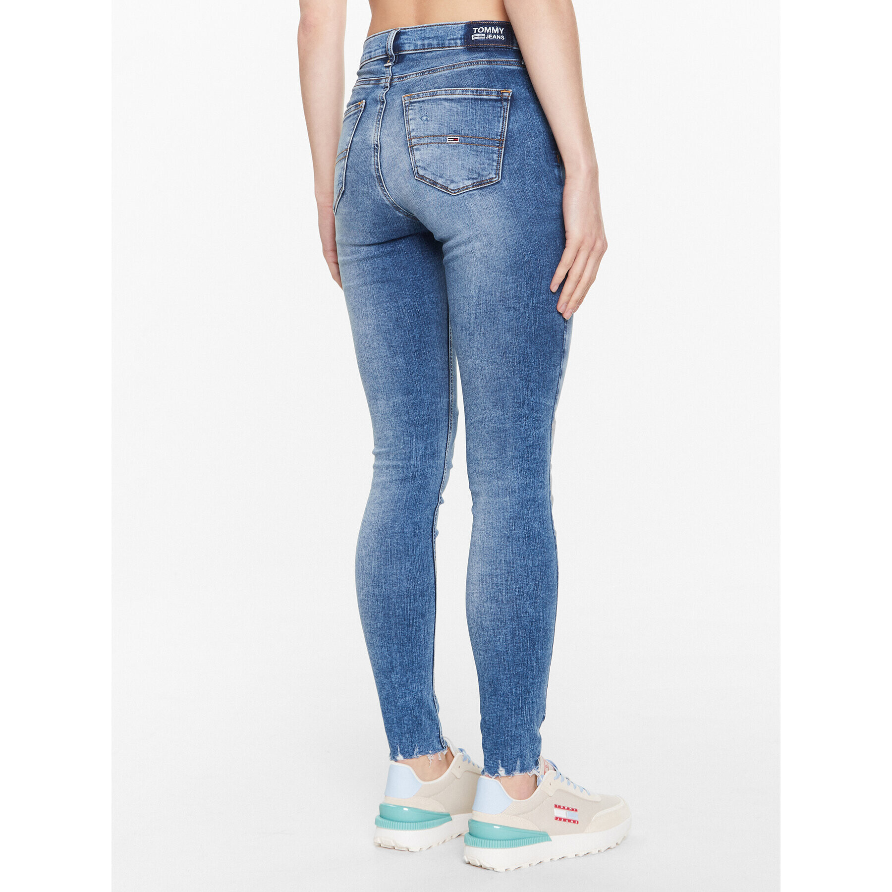 Tommy Jeans Blugi Nora DW0DW15498 Bleumarin Skinny Fit - Pled.ro