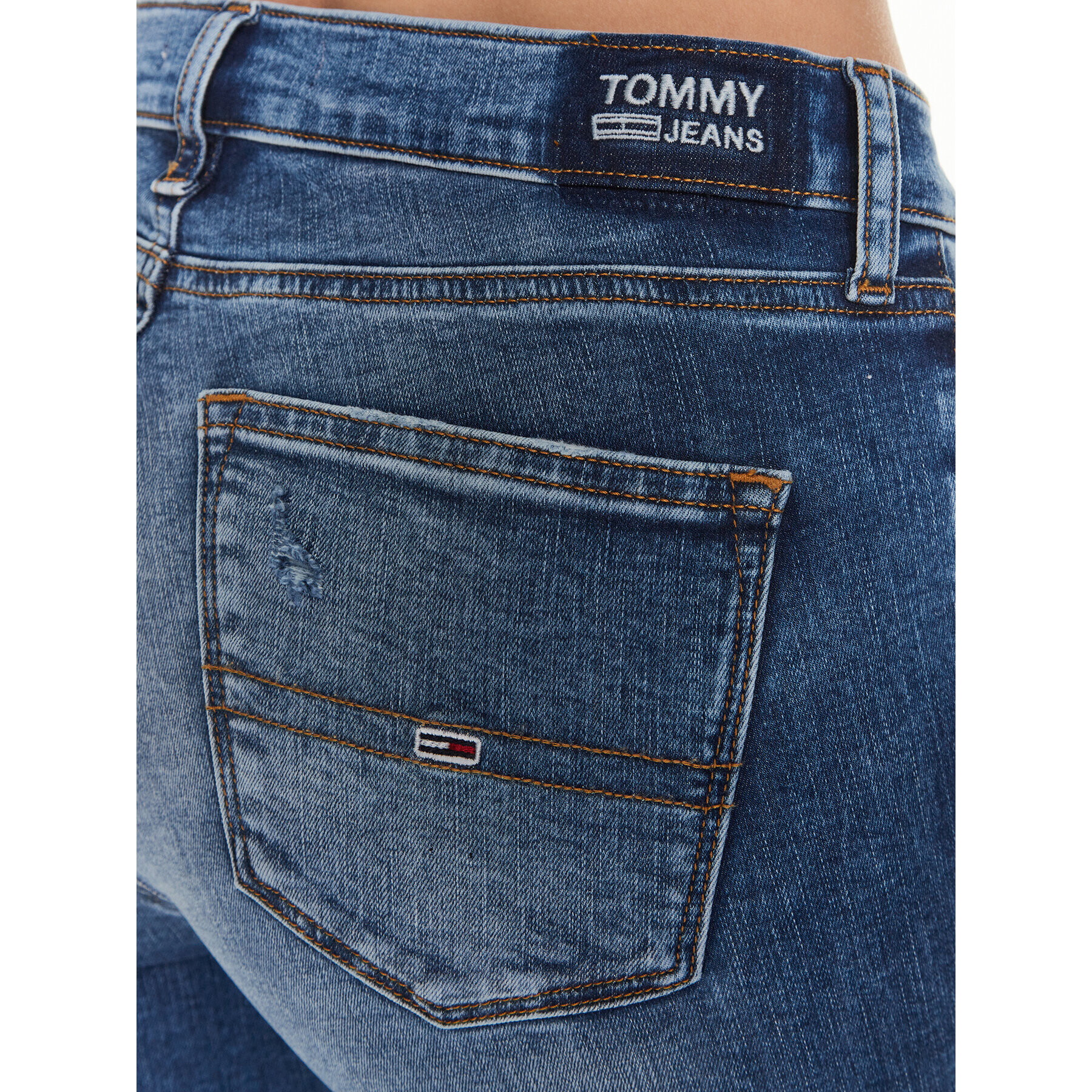 Tommy Jeans Blugi Nora DW0DW15498 Bleumarin Skinny Fit - Pled.ro