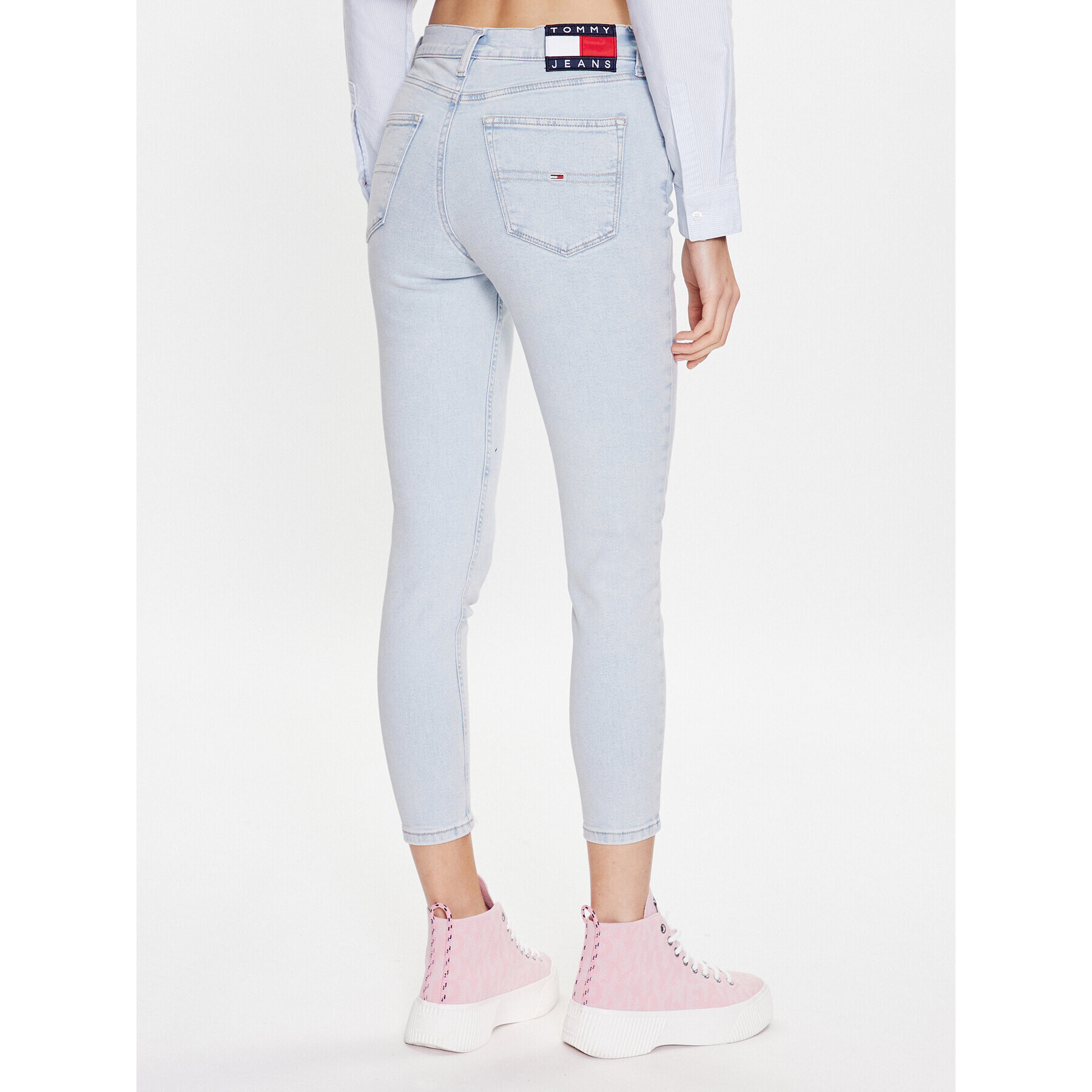 Tommy Jeans Blugi Nora DW0DW15499 Albastru Skinny Fit - Pled.ro