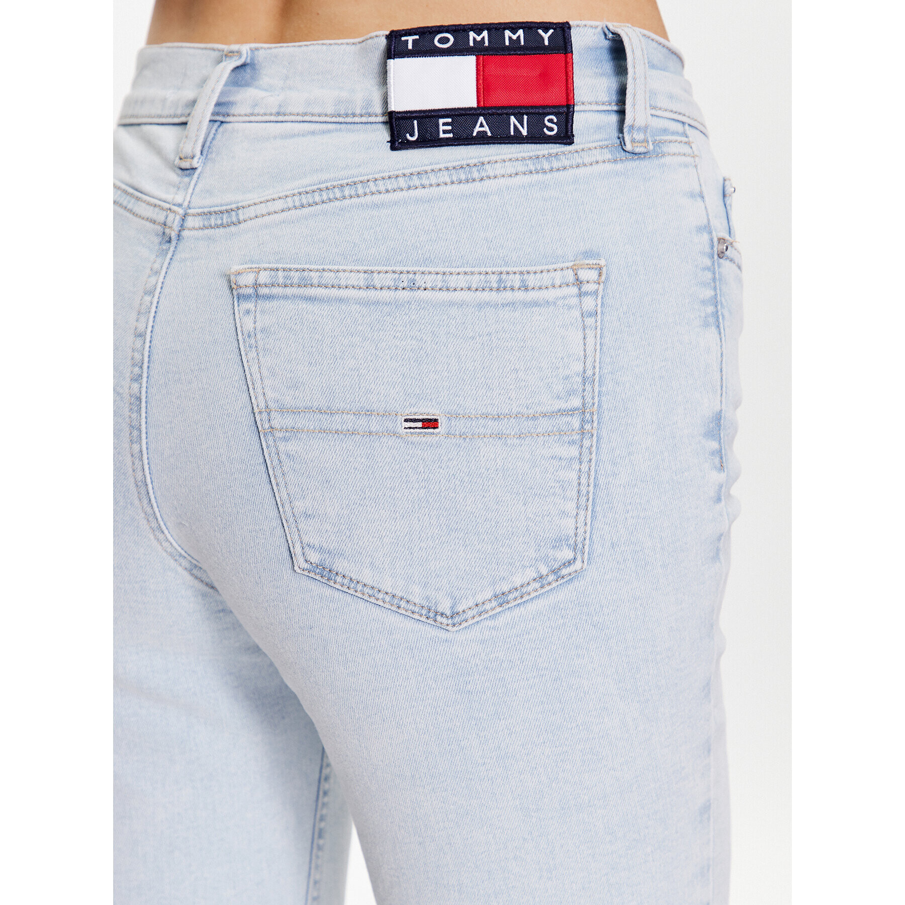 Tommy Jeans Blugi Nora DW0DW15499 Albastru Skinny Fit - Pled.ro