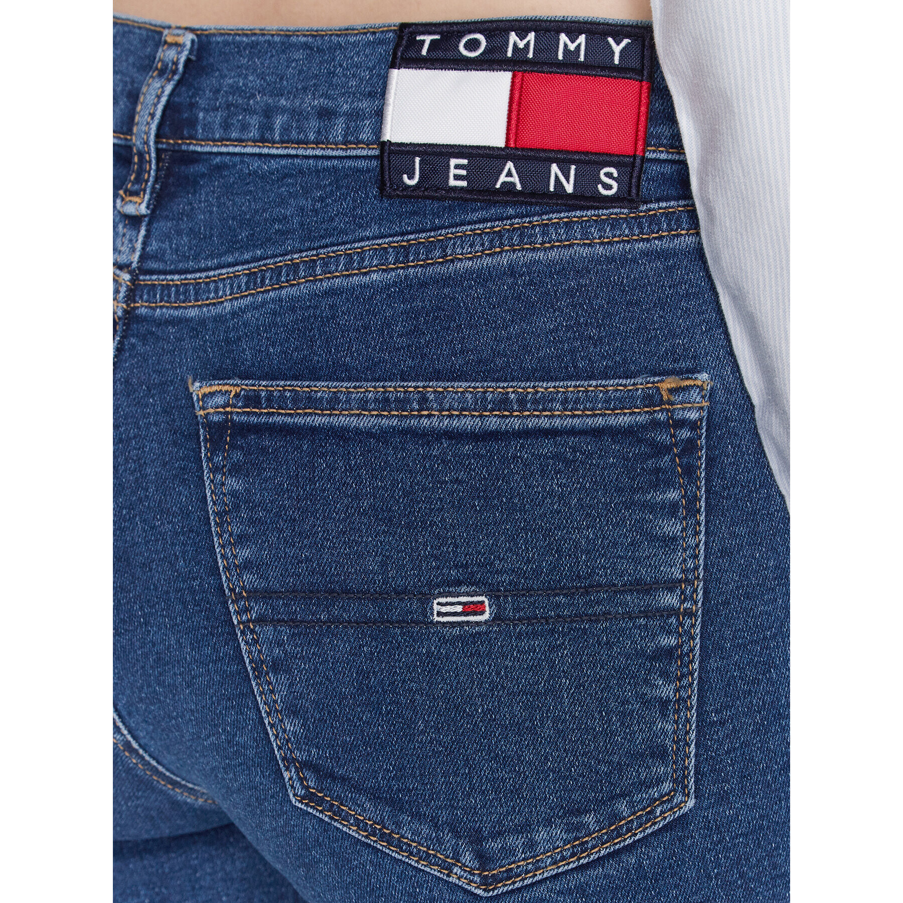 Tommy Jeans Blugi Nora DW0DW15742 Bleumarin Skinny Fit - Pled.ro